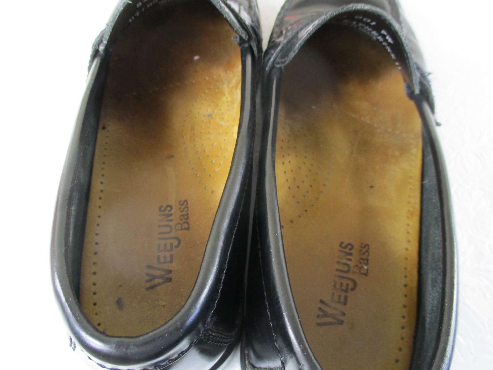 GH Bass Weejuns 7W Katherine II Penny Loafers Black Leather Shoes made Brazil