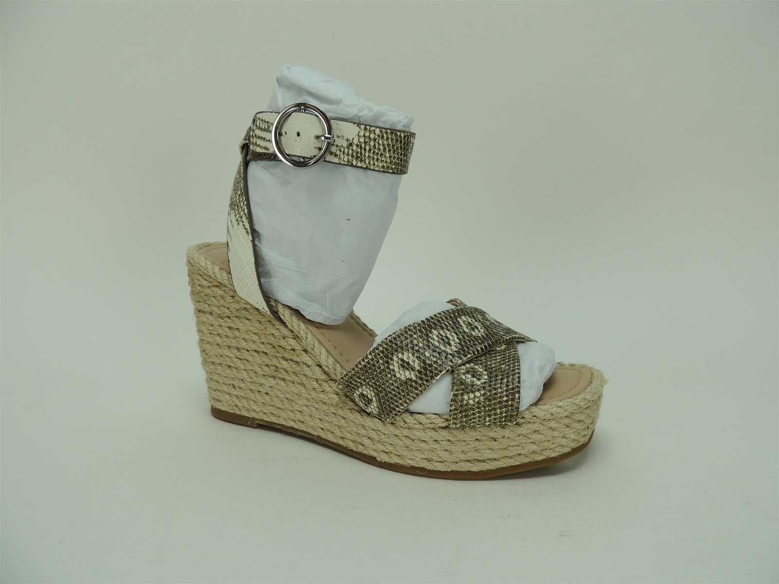Via Spiga Women’s Sesilia Espadrille Wedge Sandals Blanc White Leather Size 7.5M