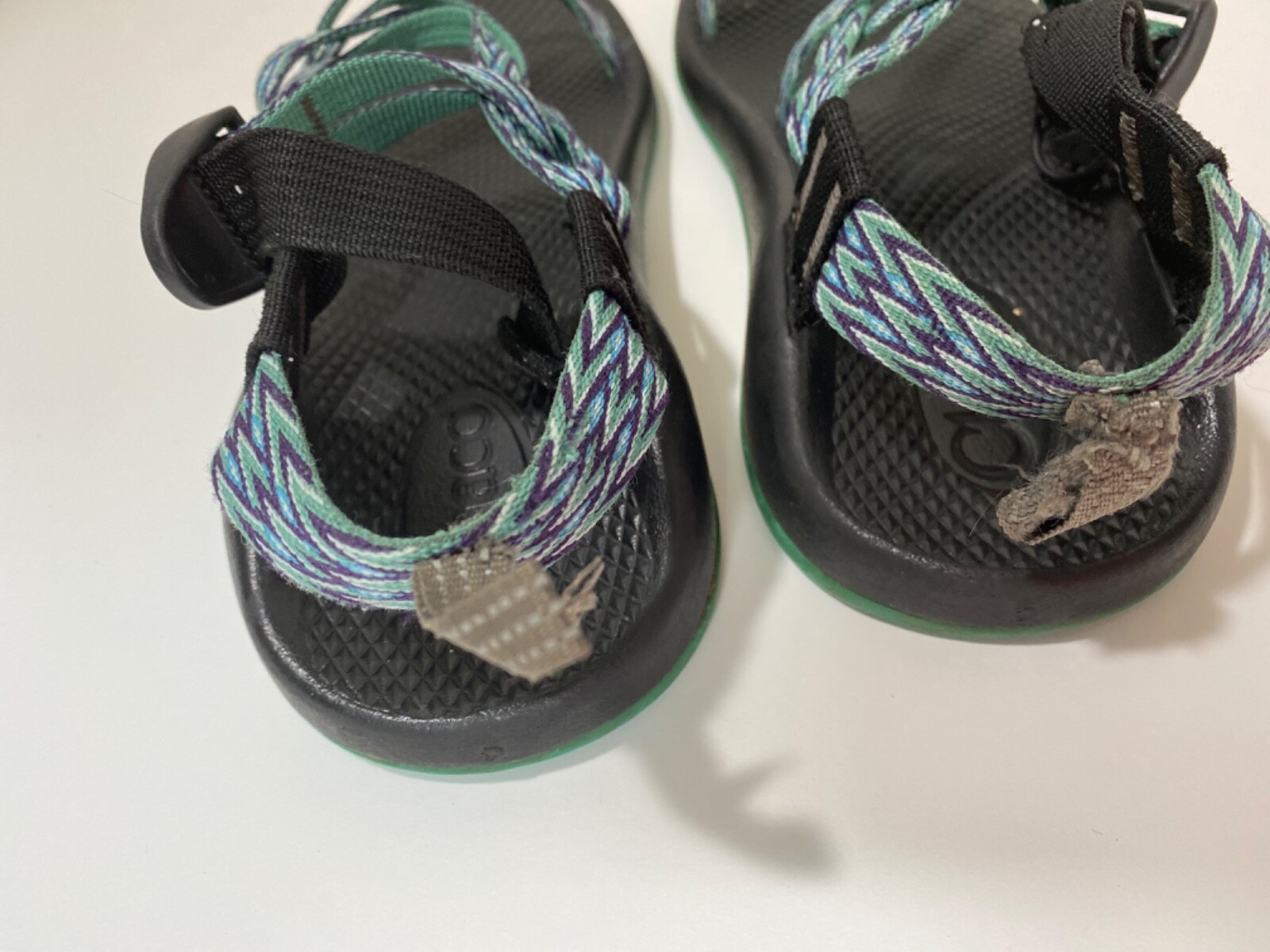 Chaco classic strap sports sandals Womans sz 5 purple/ mint green water shoes