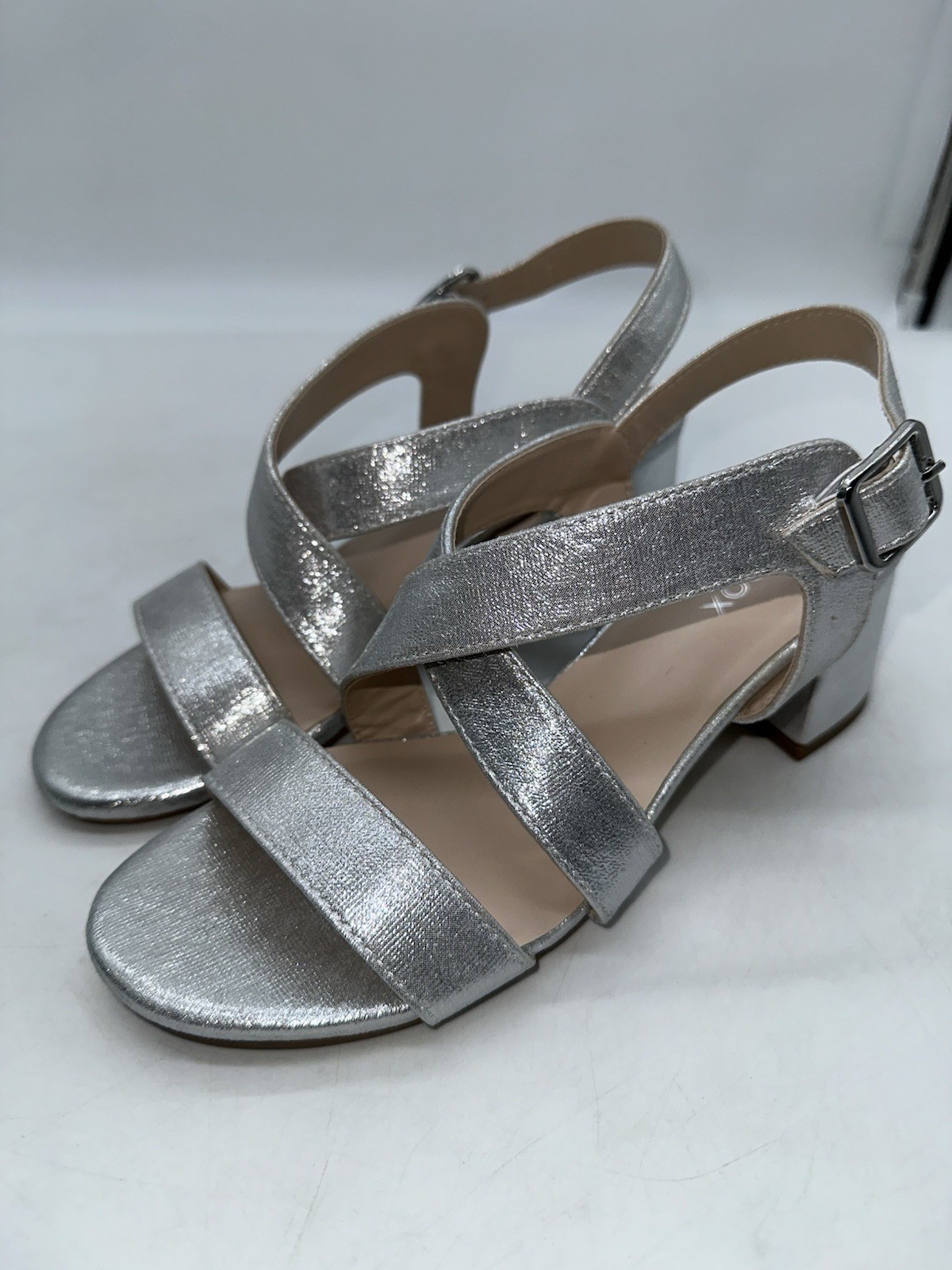 Paradox London Ida Sandals, Size 7.5 M, Color Silver Shimmer