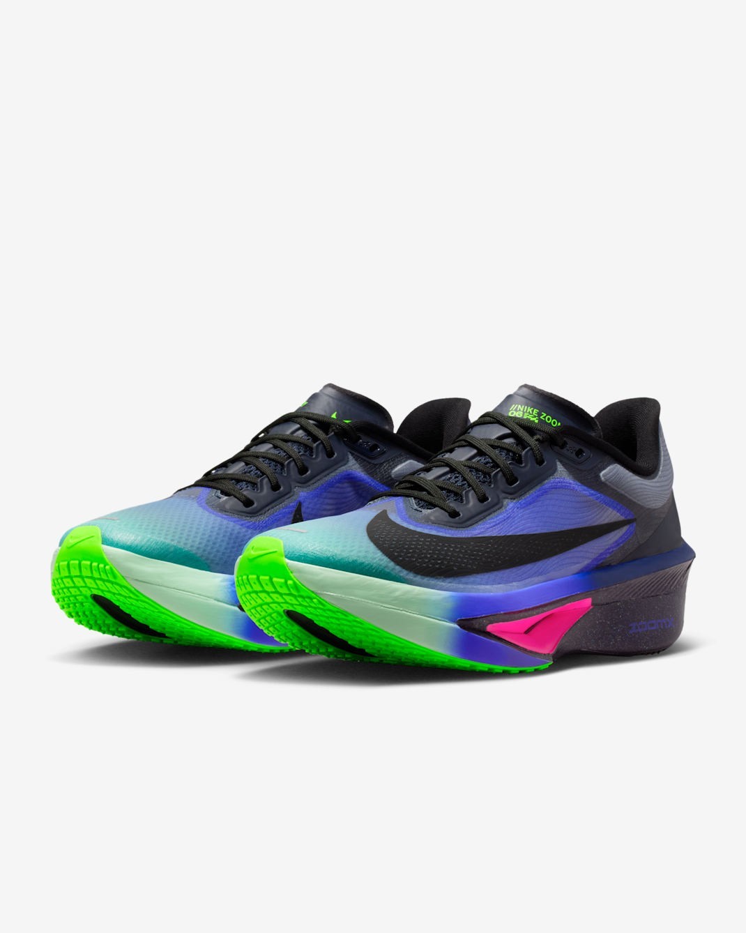 NIKE Women’s Zoom Fly 6 IO9566-400 Dark Obsidian Racer Blue Emerald Rise Black