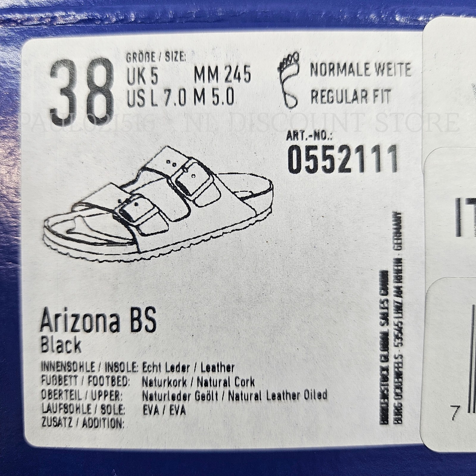 BIRKENSTOCK Women’s Men’s Arizona BS Natural Leather Oiled Sandals ~ Black