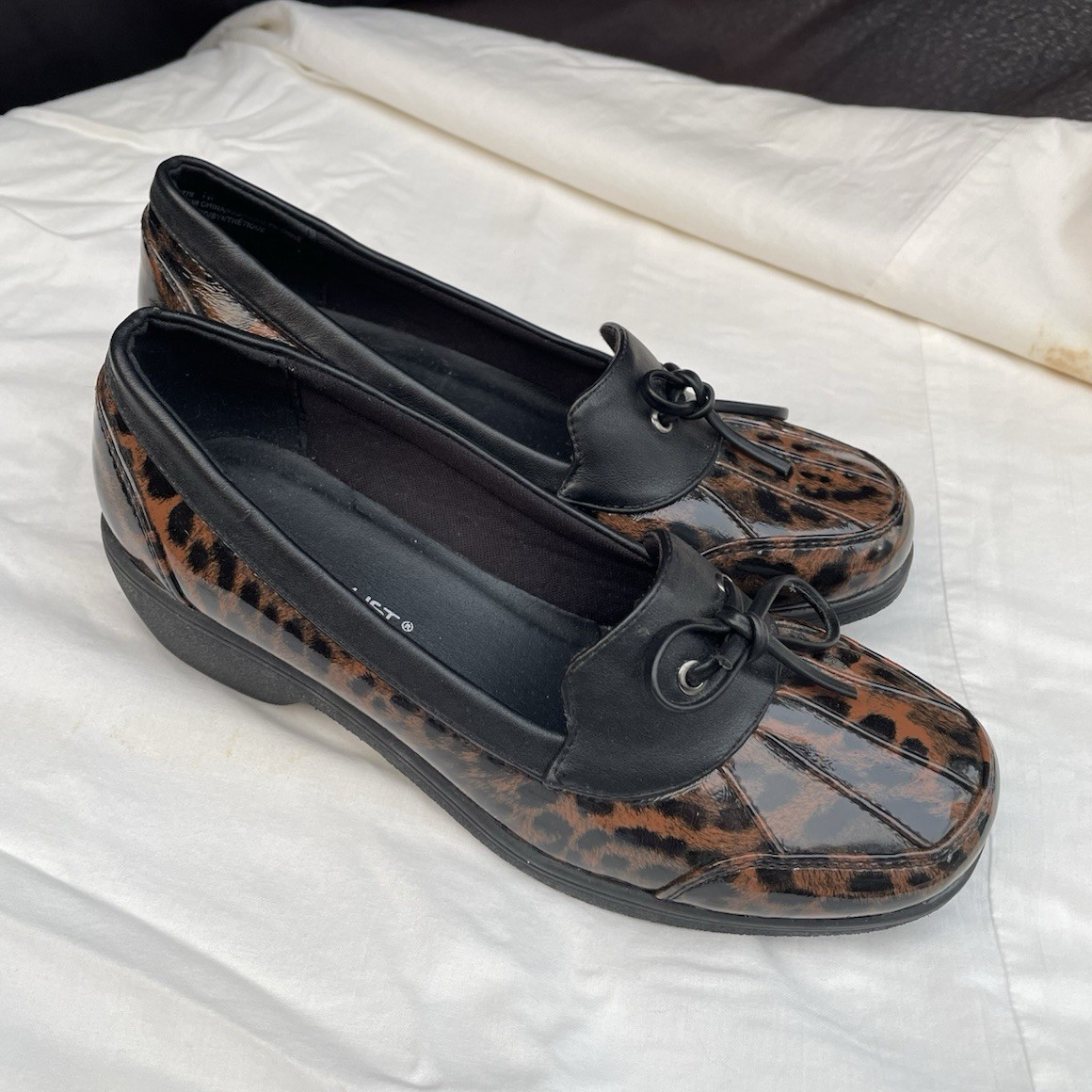 Wanderlust Women’s Animal Print Patent Leather waterproof Loafer Flats 7
