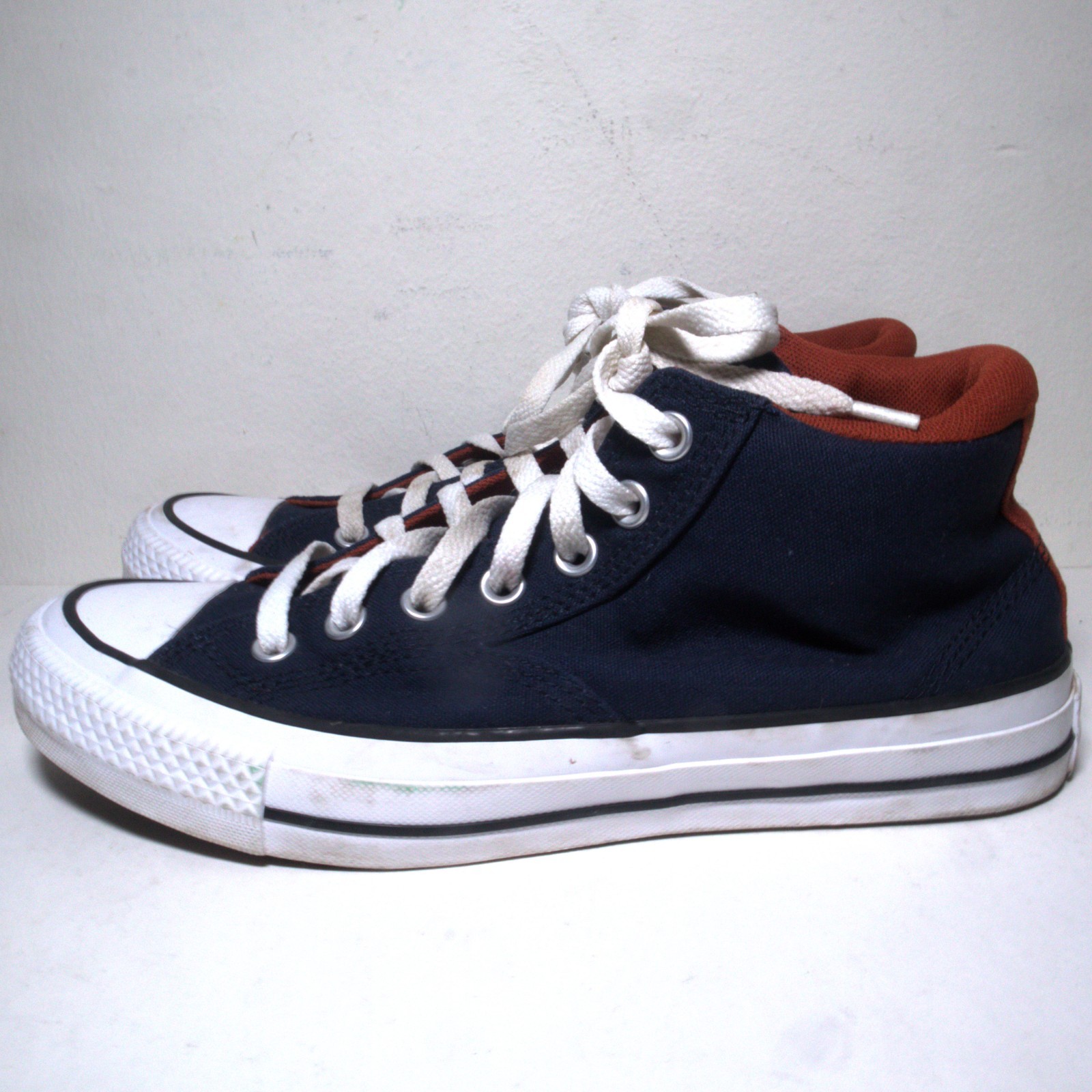 Converse Mid Top Canvas Trainers Malden Street Blue A00813F Size 8 Men, 10 Women