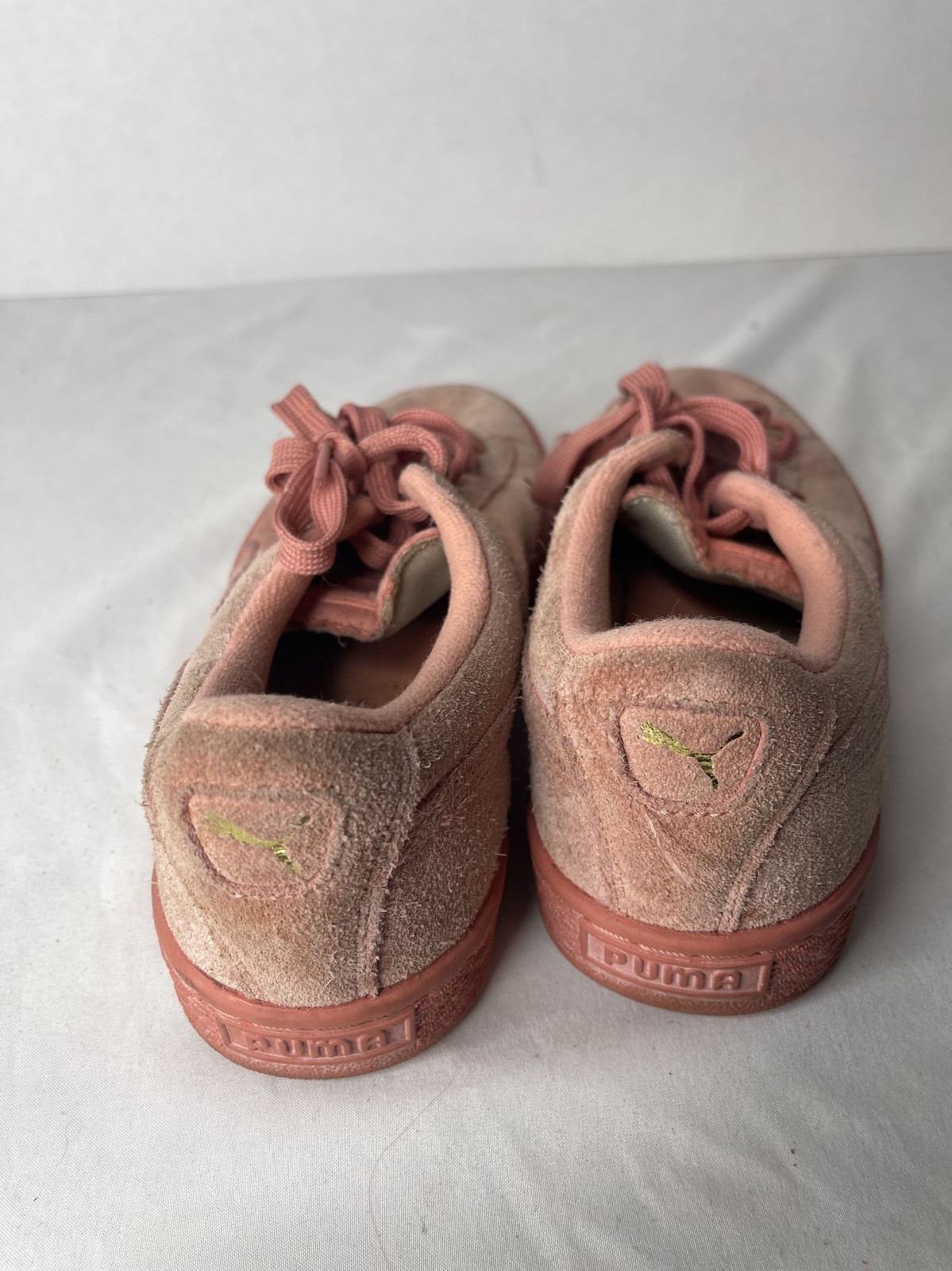 Puma Shoes Size 5.5 Desert Flower Casual Sneakers Pink Suede 35511069 Lace Up