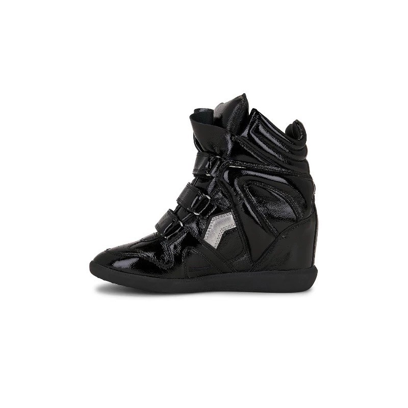Isabel Marant Inspired High Quality Wedge Sneakers-black/silver