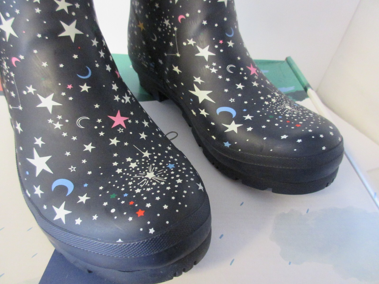 Joules Womens waterproof rain boots 214785 Molly Welly Navy Stars