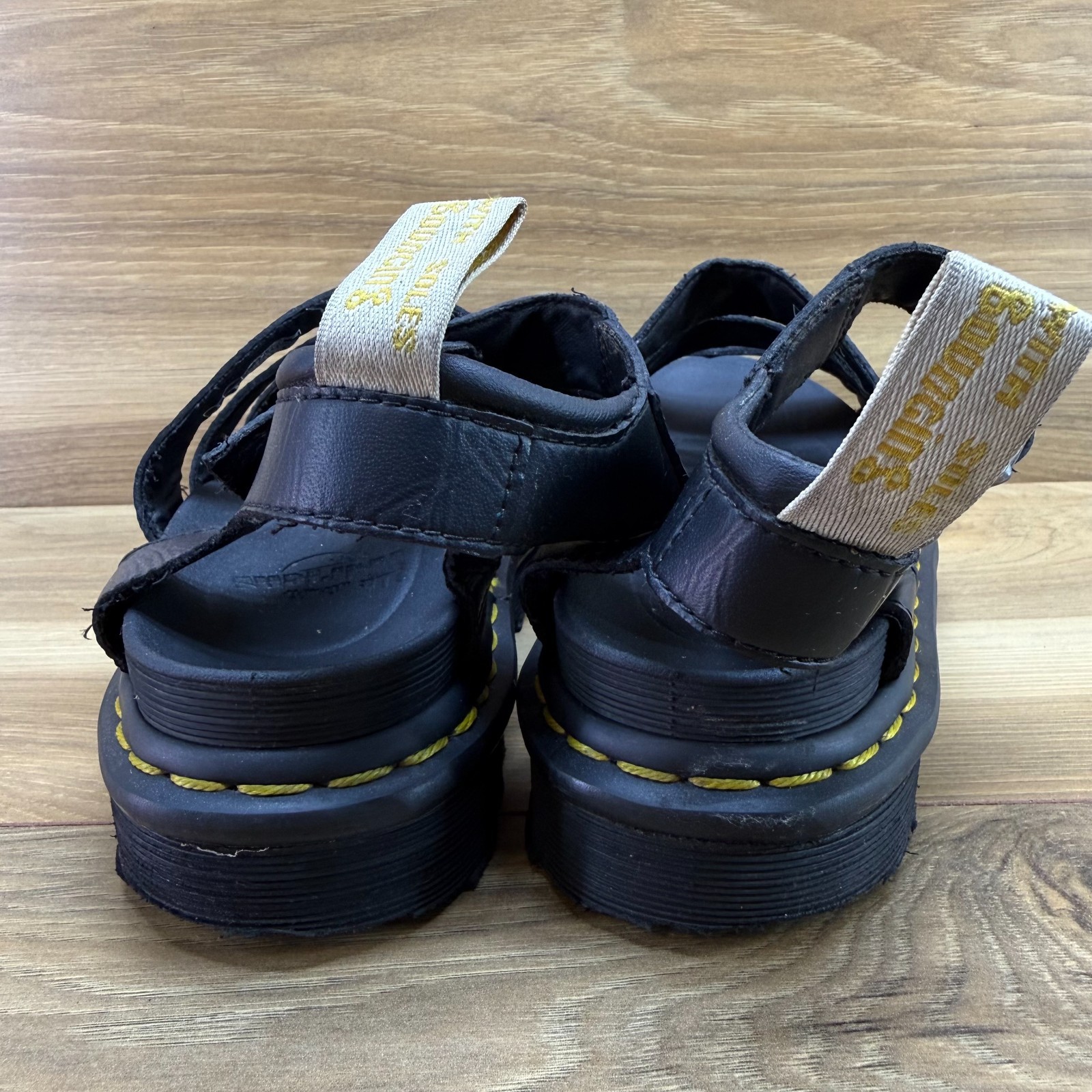 Dr.Martens Blaire Sandals Womens 5 Black Strappy Air Wair Chunky Platform Punk