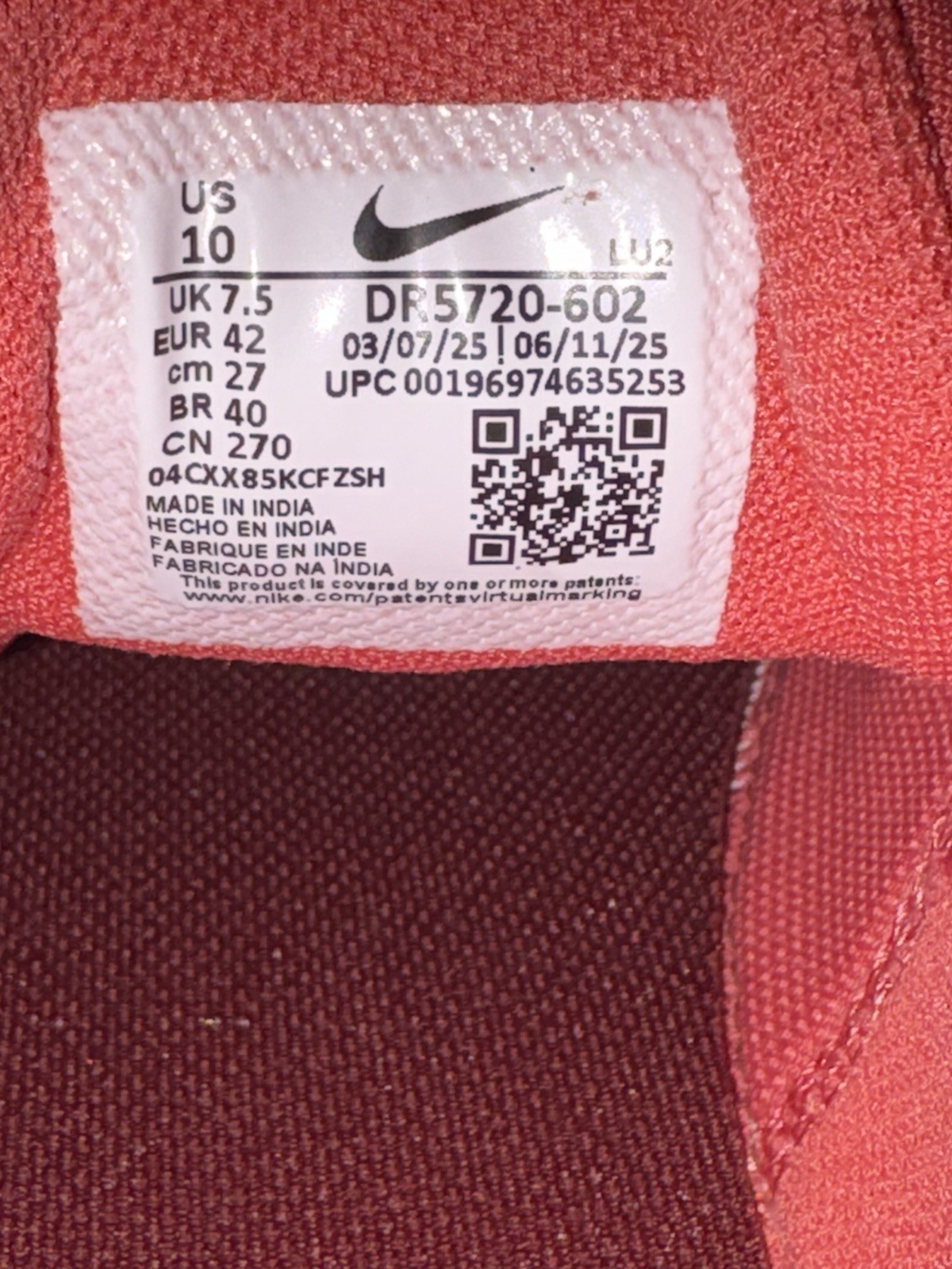 New Nike Zoom Bella Adobe Red White Size 10 Womens Sneakers NIB Athletic Shoes