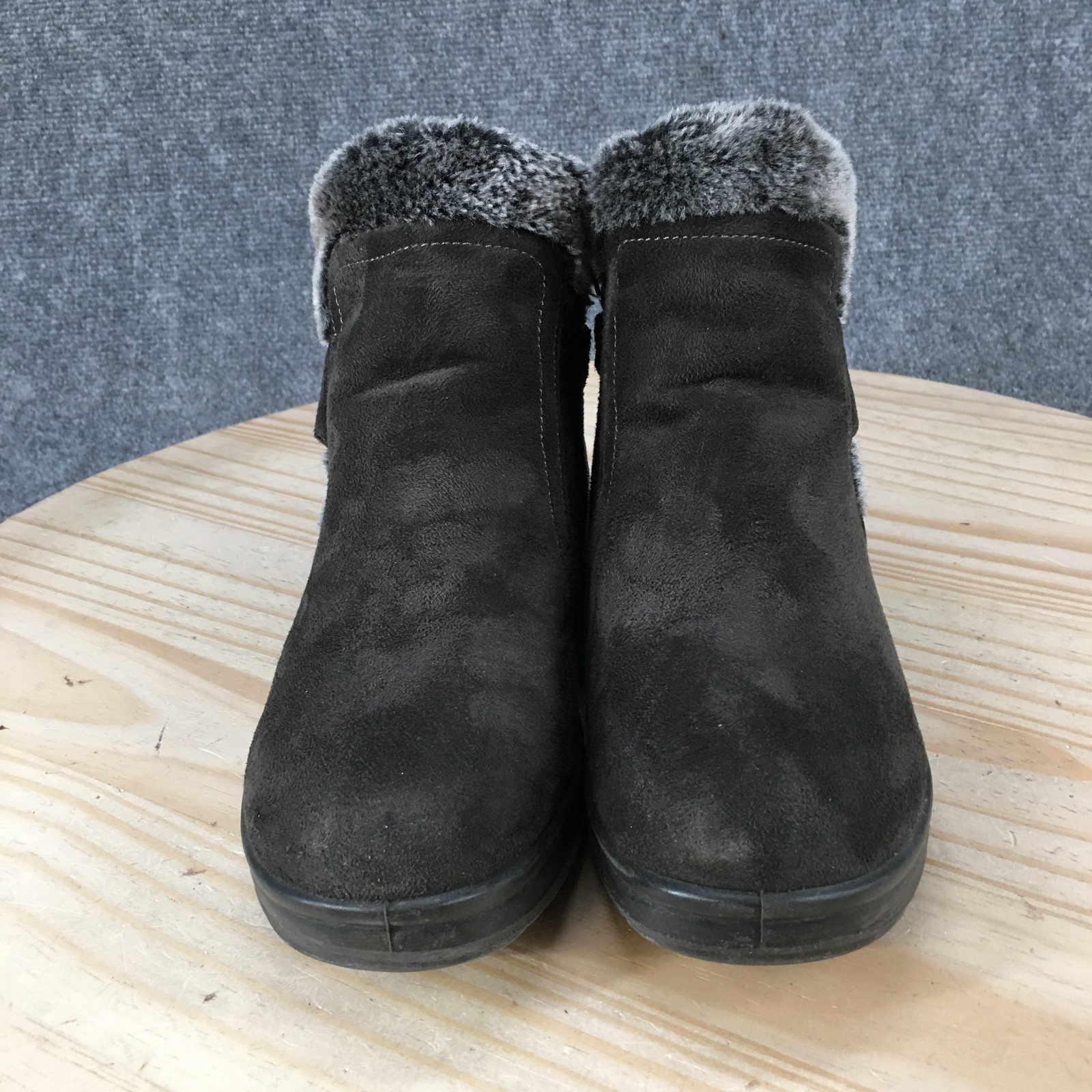 Patricia by Spring Step Boots Womens 40 Side Zip Cozy Lined Winter Boot Gray
