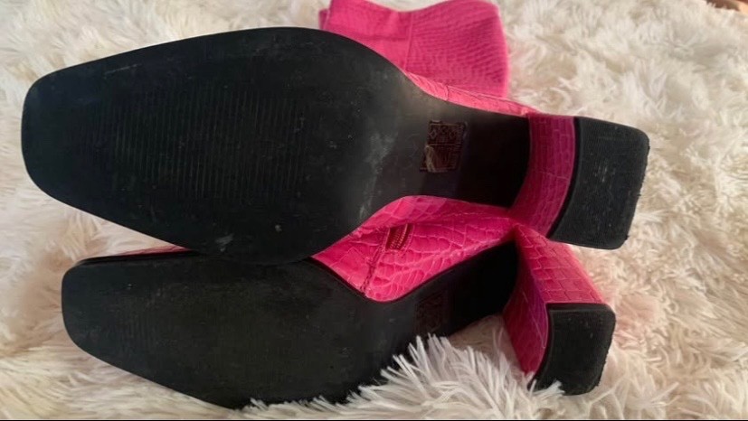 Pink boots size 8