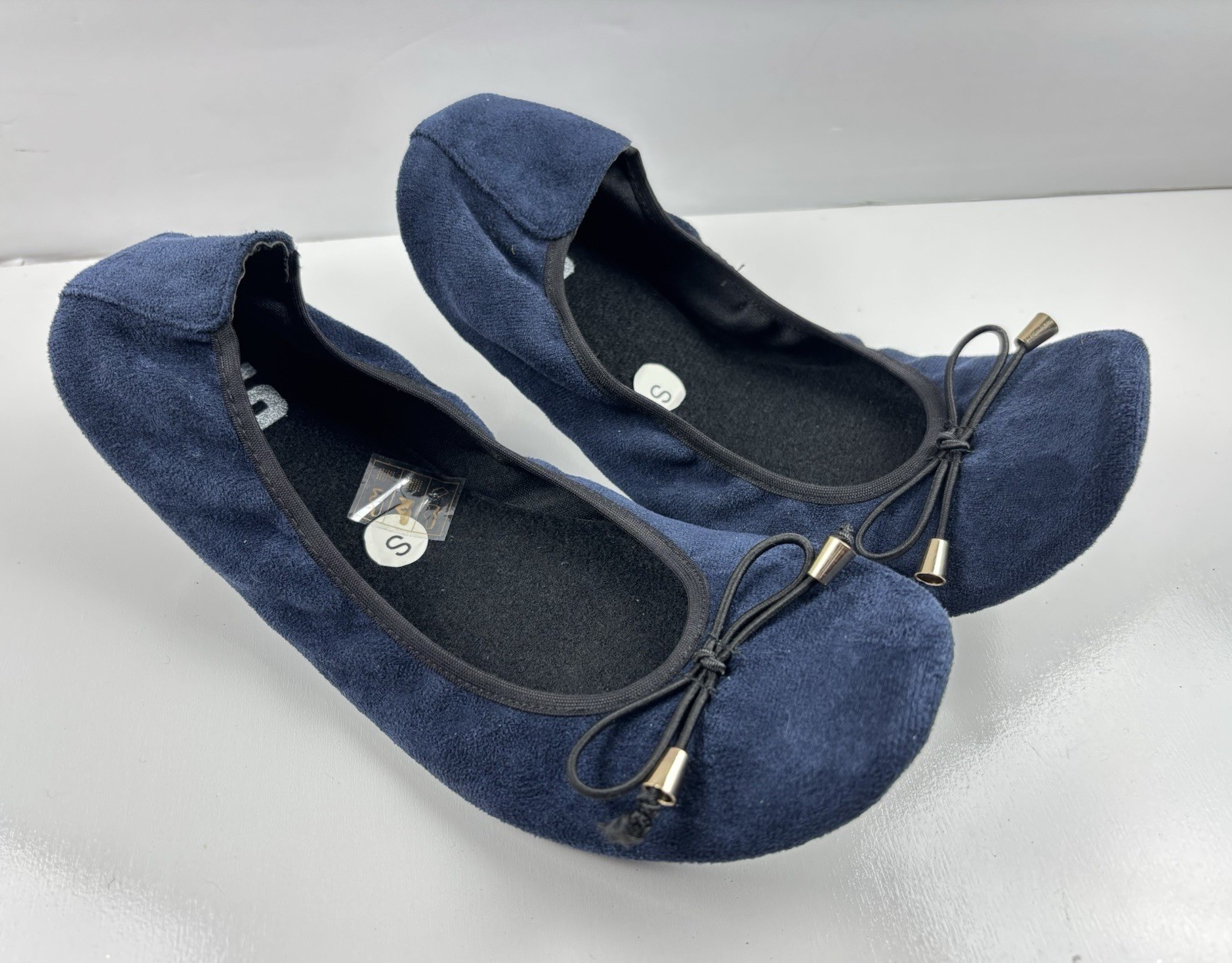 SMALL Silky Toes Women Foldable Travel Ballet Flats Slipper Shoes Pouch