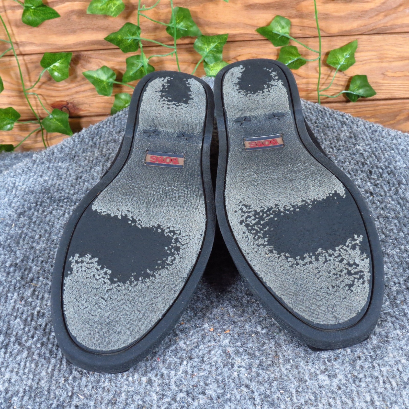Bobs by Skechers Chill Luxe Women Casual Slip On Shoes Size 6.5 Daily Wear Black
