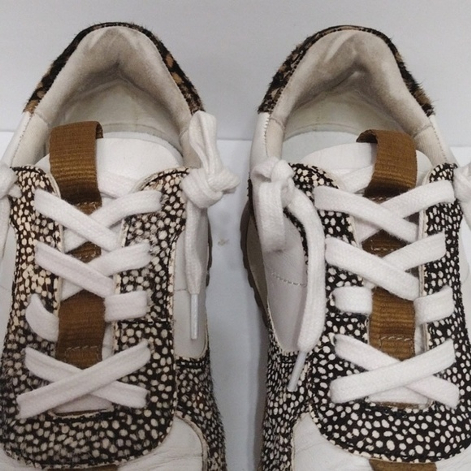 Madewell Kickoff Trainer Sneakers 6 Leather Calf Hair Eco Chic Platform Shoes