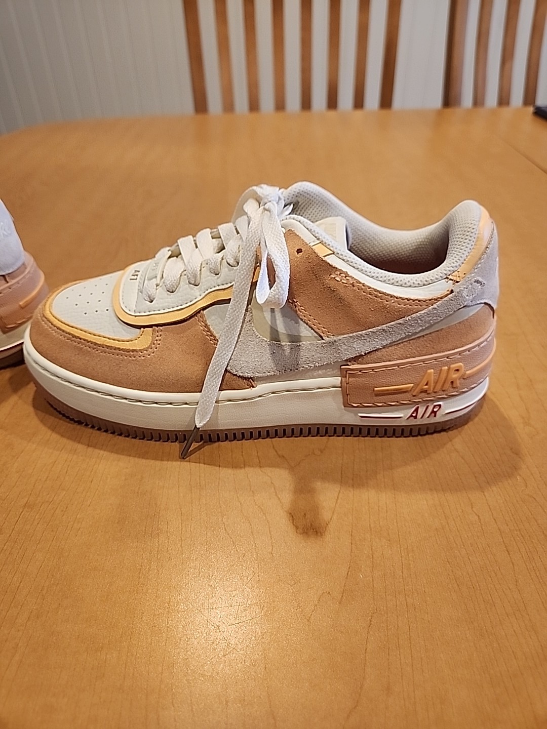 Nike AF1 Low Shadow Susterhood Cashmere Orange Sneakers. Size 8.5. DM 8157-700