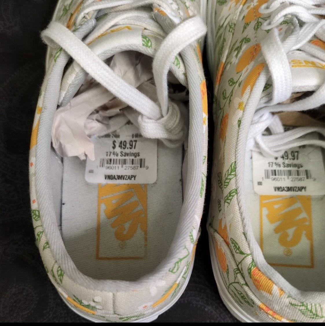 VANS 🍊Womens Sneaker Doheny 721356 Orange Blossom🍊 Floral Size 6.5 VGC 🍊💕