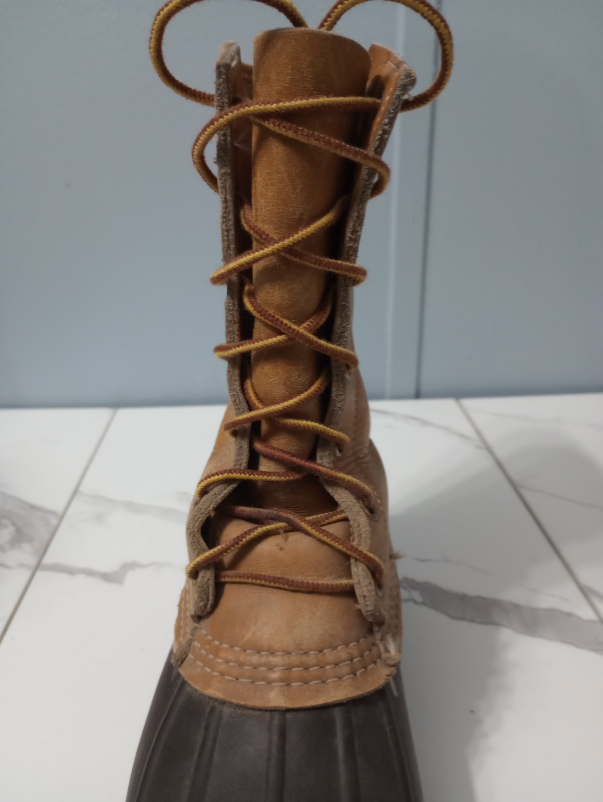 LL Bean Maine Hunting Shoe Women 6 Made In USA Outdoor Leather Brown
