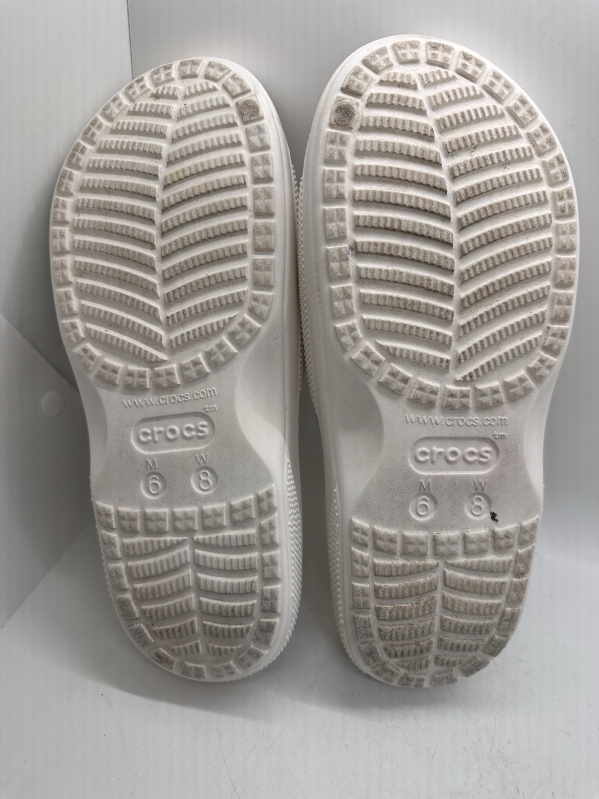 Crocs Baya II Slide Sandals White Womens 8 Mens 6 Comfort Slip On
