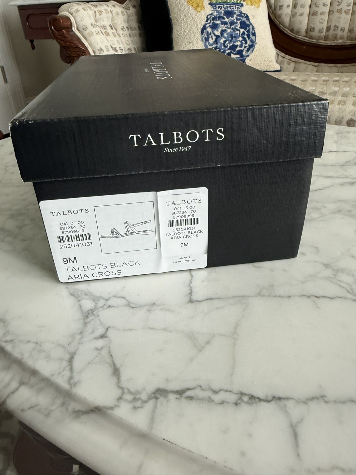 Talbots Aria Cross Black Strap Sandals New In Box