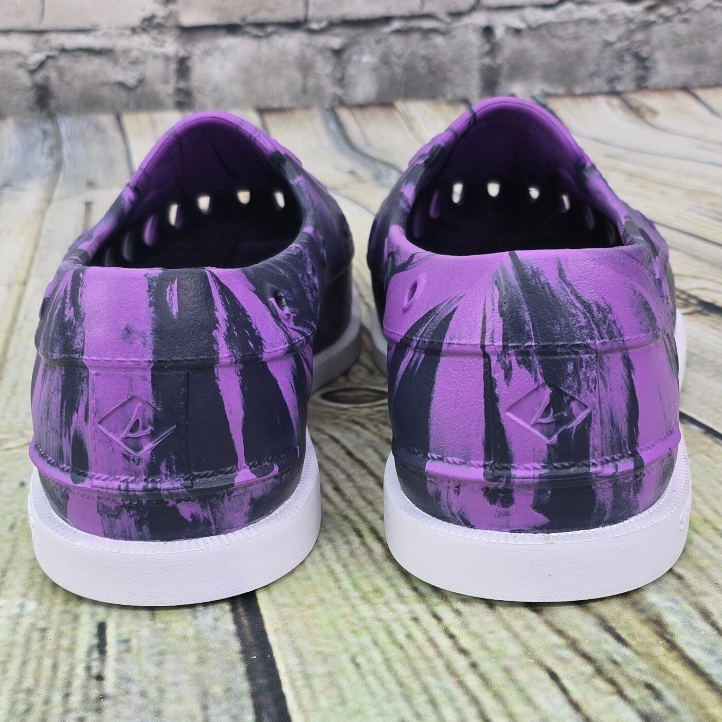 Sperry A/O Float Boat Shoes Womens 10 Purple Black Marble Water Friendly EVA New