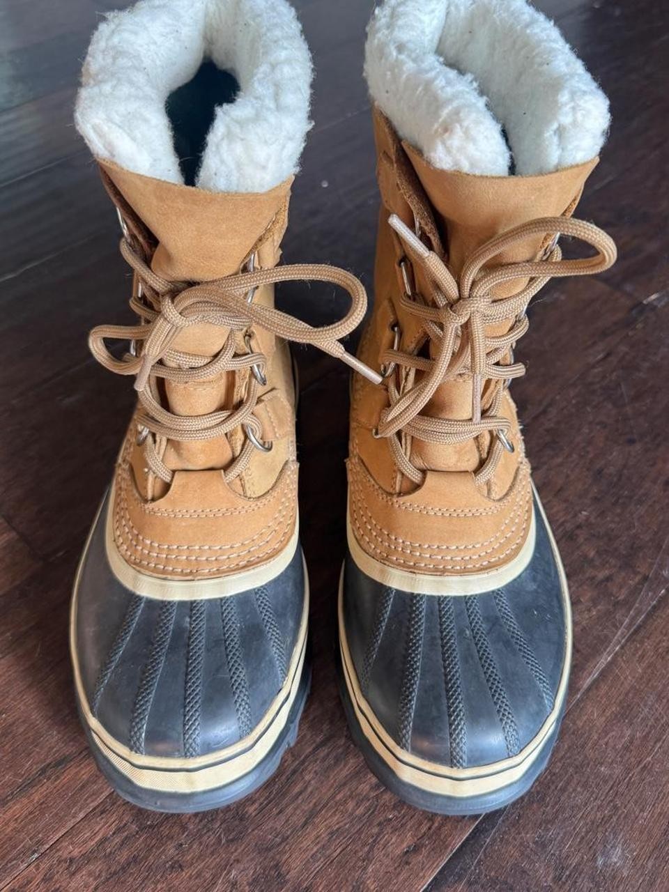 Sorel Caribou Women’s Winter Snow Boots Tan Brown Size 7 Waterproof, excellent