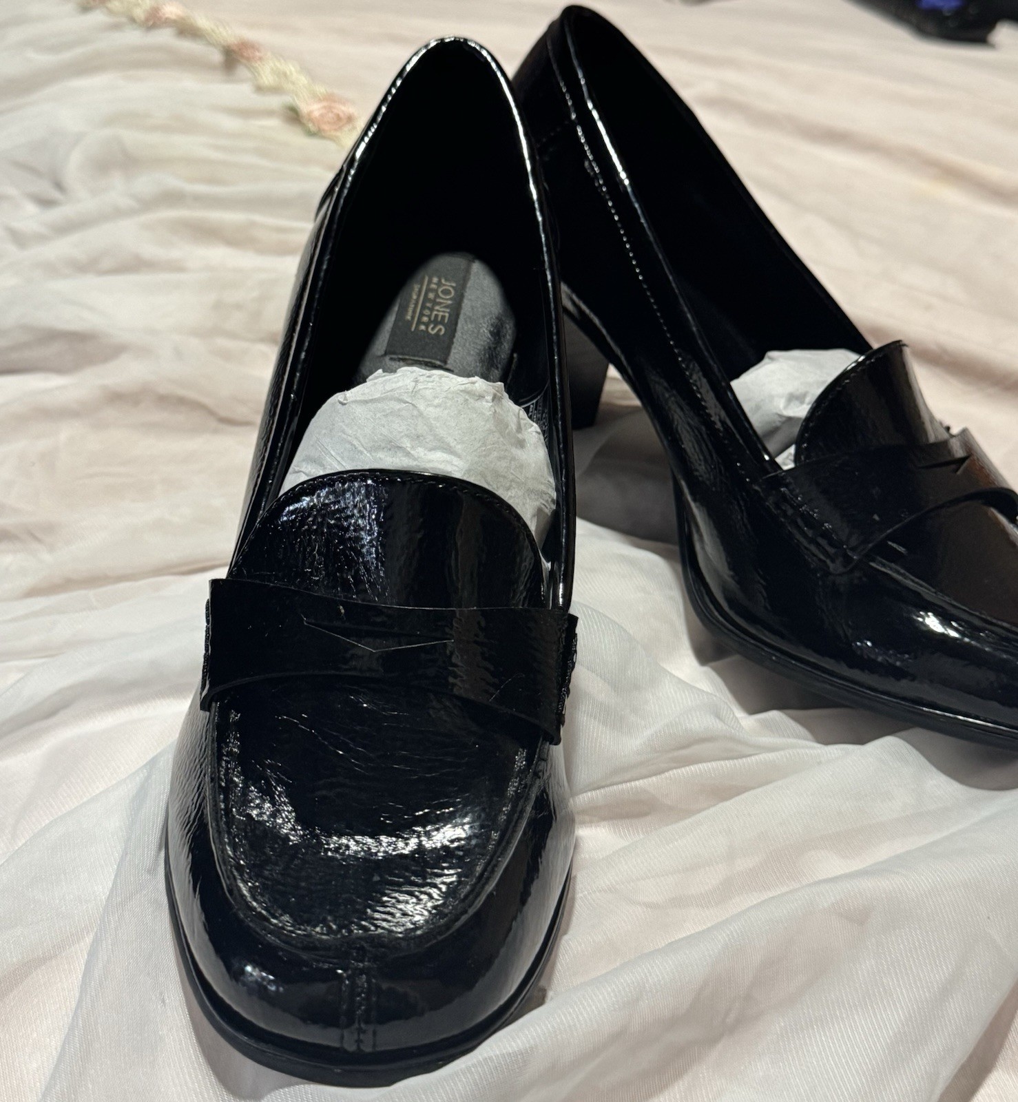 Jones New York Signature Women’s Black Patent Leather Loafer Slip-On 10