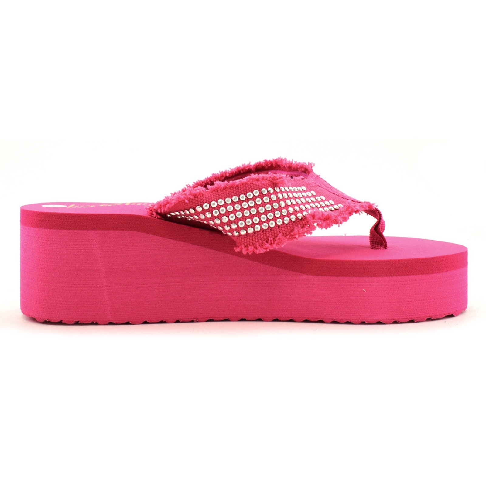NEW !!! Bobee Fuchsia Pink Women’s EVA Platform Wedge Sandal Flip Flop Thong