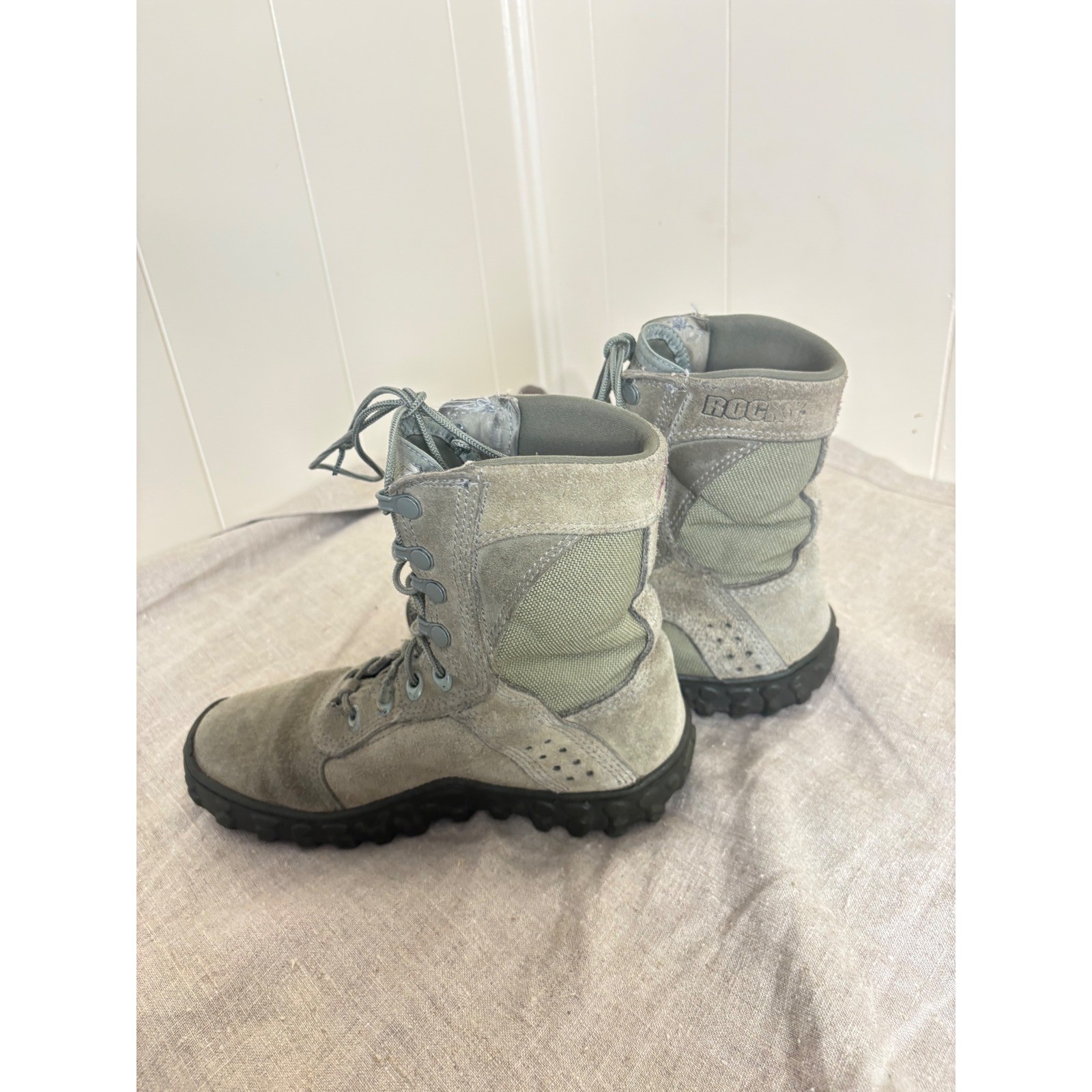 Rocky S2V Special Ops Tactical Boots Sage Green Grey Suede Vibram Made in USA 5M