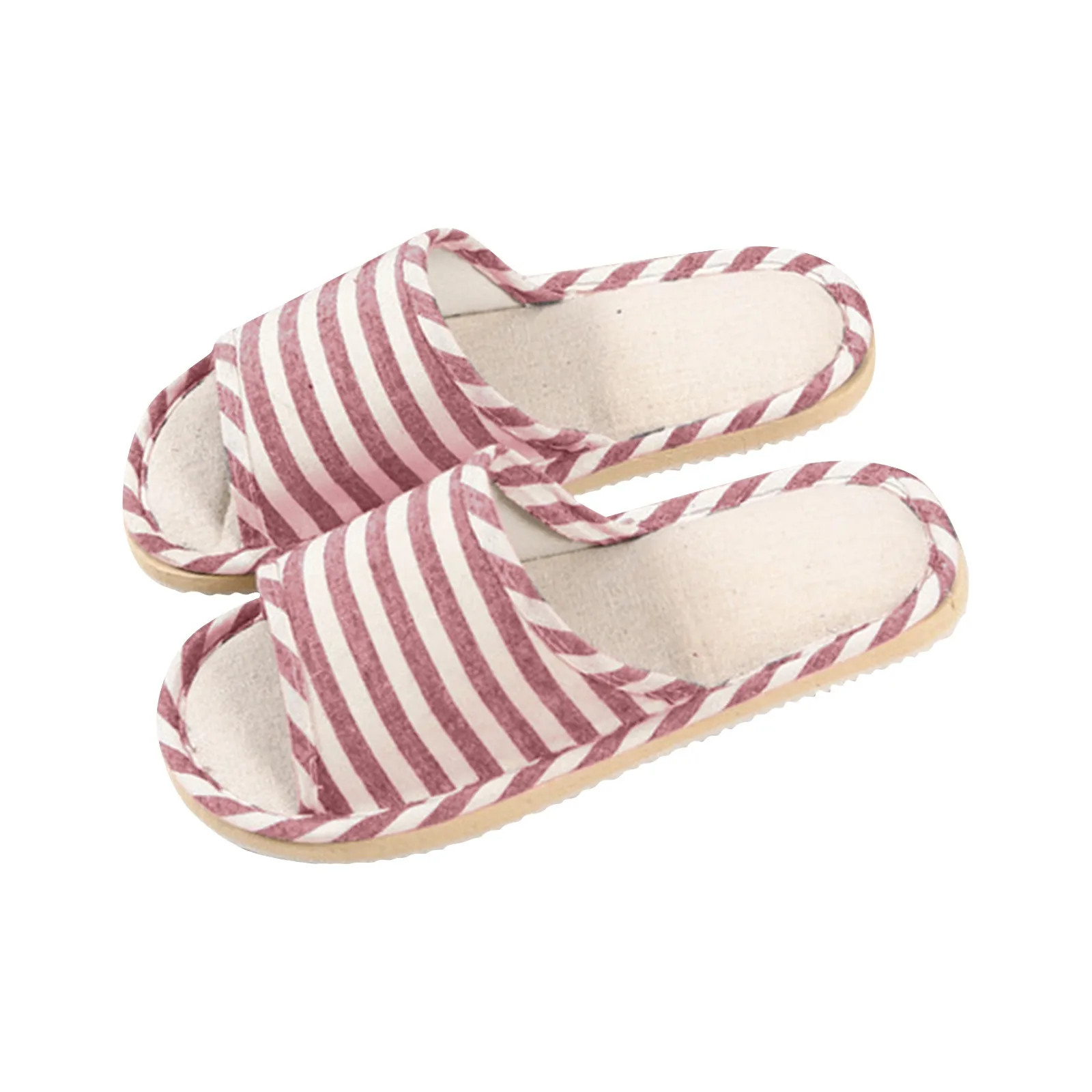 Four Season Linen Home Slippers Women Indoor Bedroom Women House Slides Autumn U