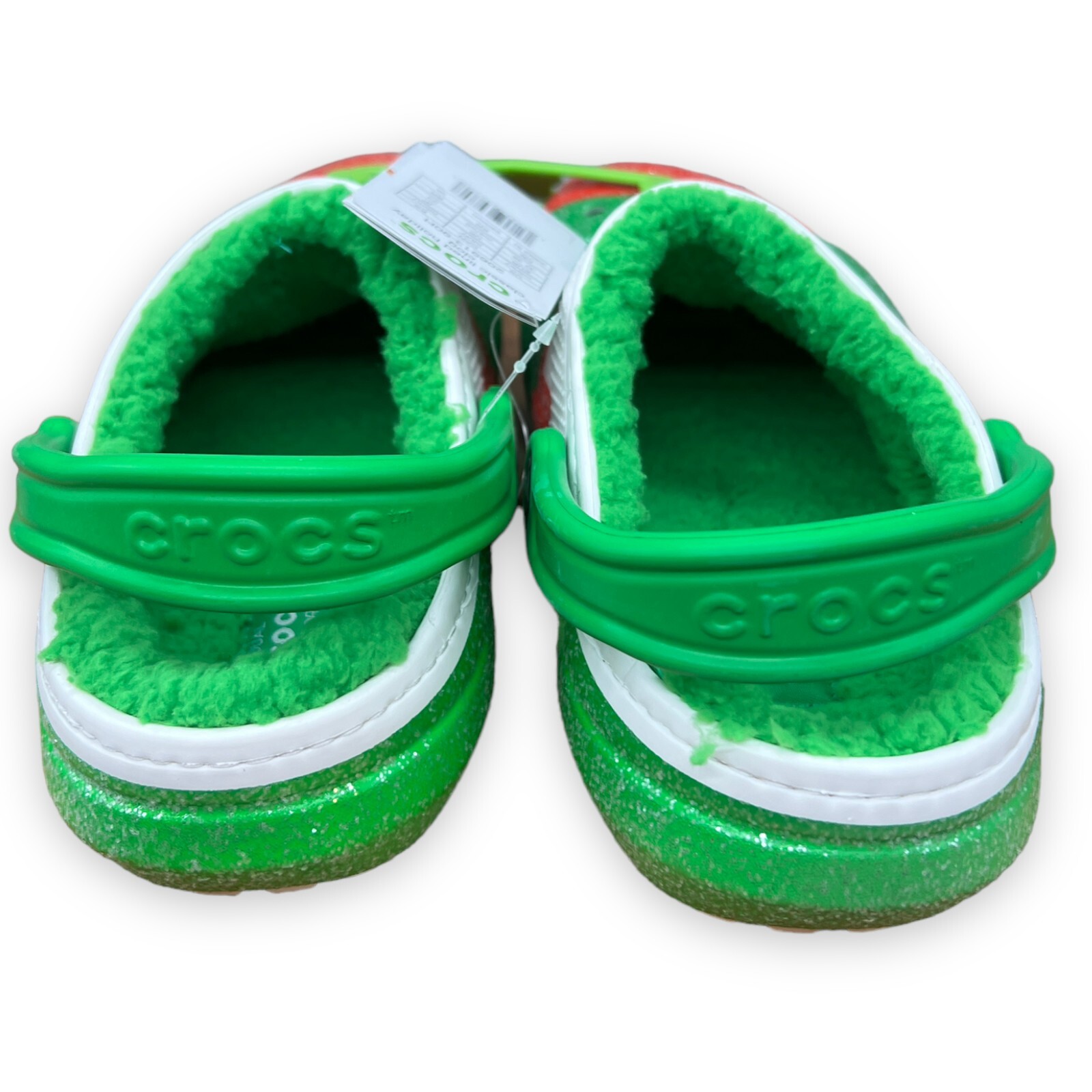 Crocs Lined Holiday Elf Clogs Womens 7 Mens 5 Christmas Shoes Sparkly