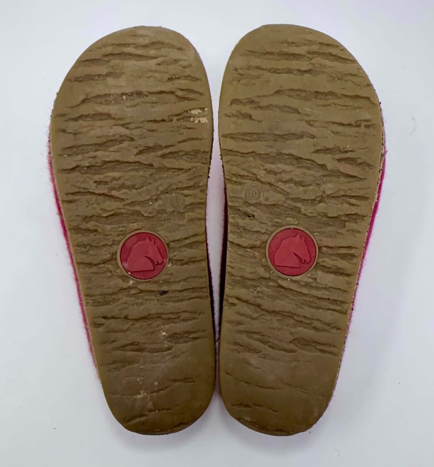 Haflinger Flair Wool Felt Clogs Shoes Womens EU 39 US 8.5 Red Slip On Germany