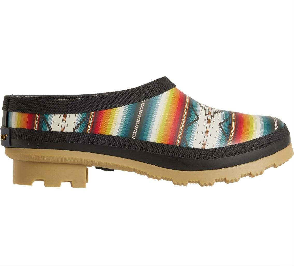 New NIB Pendleton Saltillo Sunset Faux-Fur Lined Gardening Rain Clogs 6 7 8 9 10