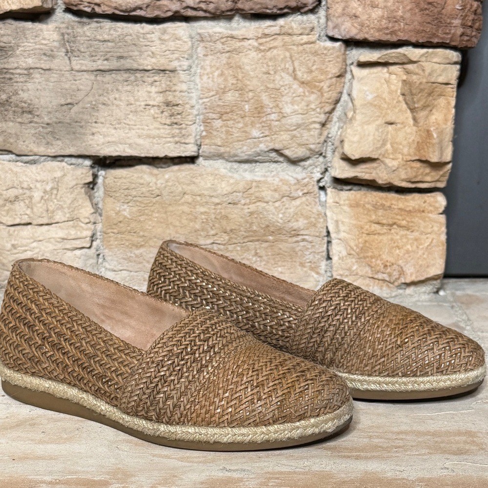 PAUL GREEN Women’s Lori Espadrille Flats In Cuoio Woven Travel Vacation Casual