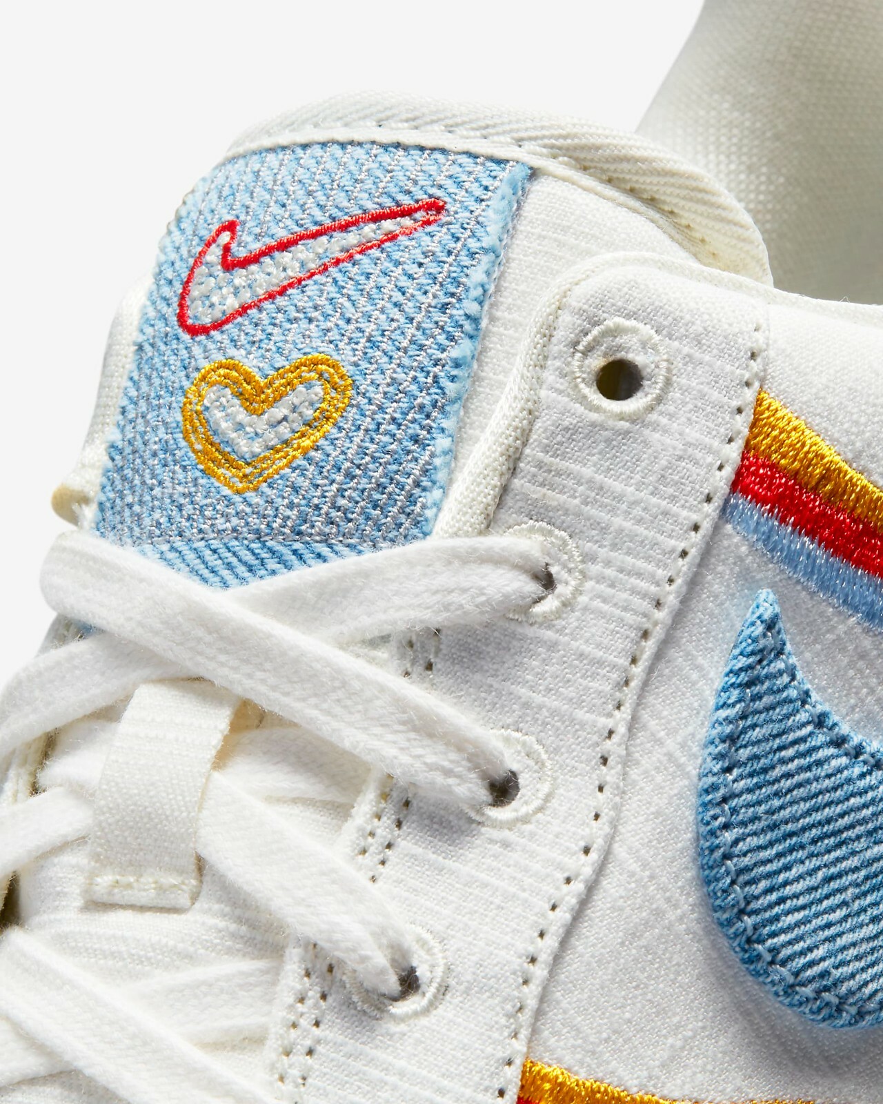 Nike Air Force 1 ‘07 LV8 Sail Denim Swoosh Women’s Size 9.5 (DJ4655 133) New