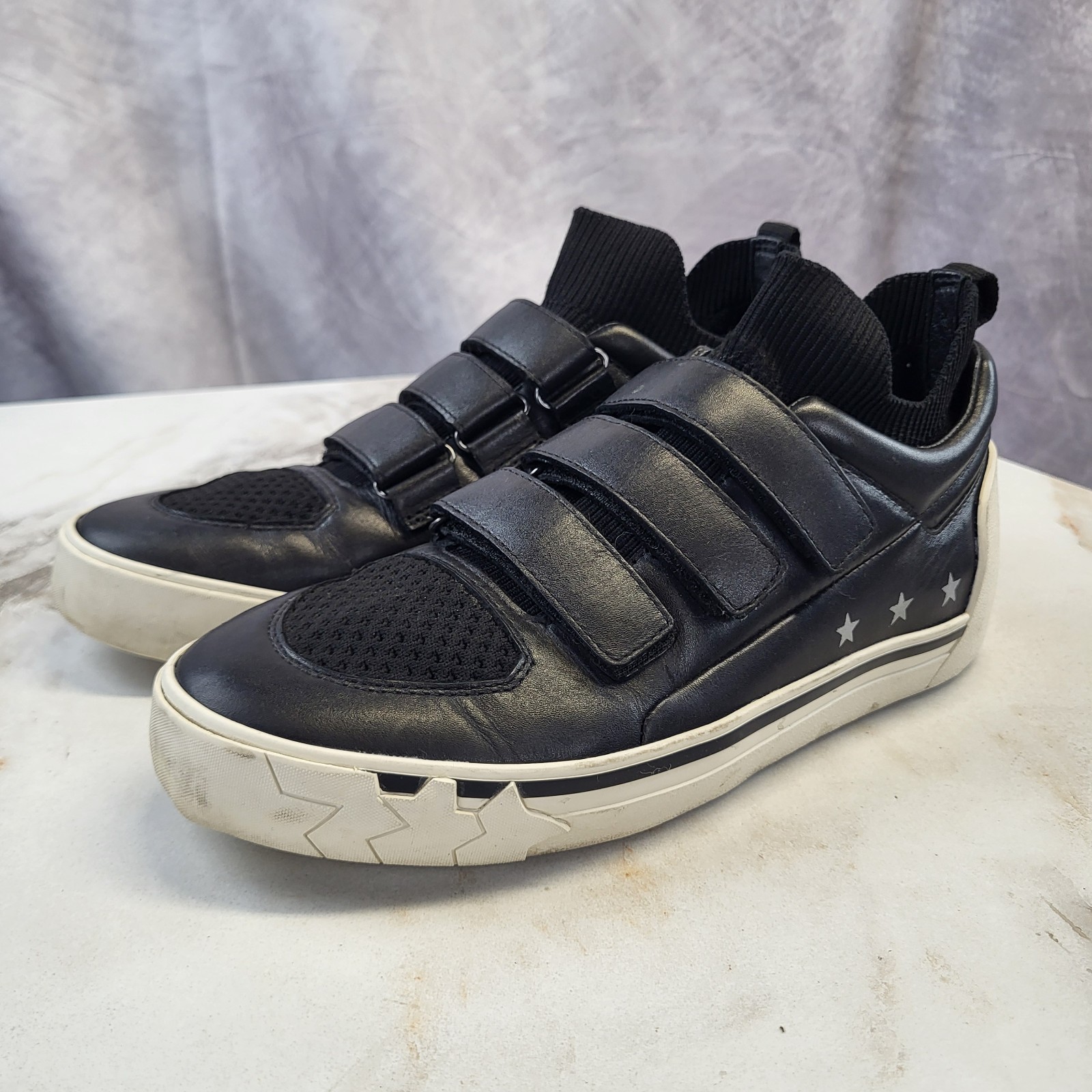 ASH Neptune sneakers Black White REd Star Strap Women’s 39/8.5-9