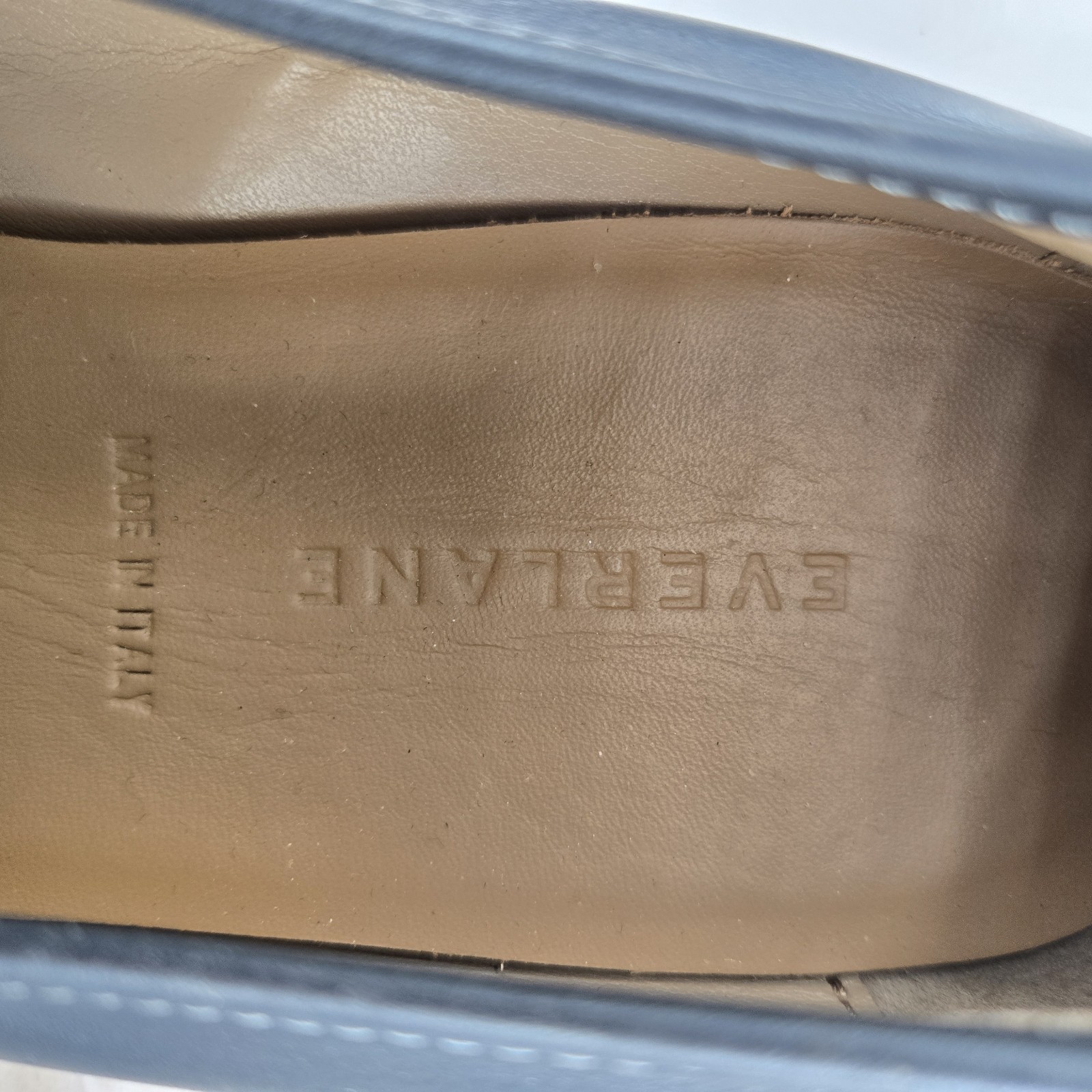 Everlane Shoes Womens 11 The Street Shoe Blue Leather Loafer Sneakers Semi-Point