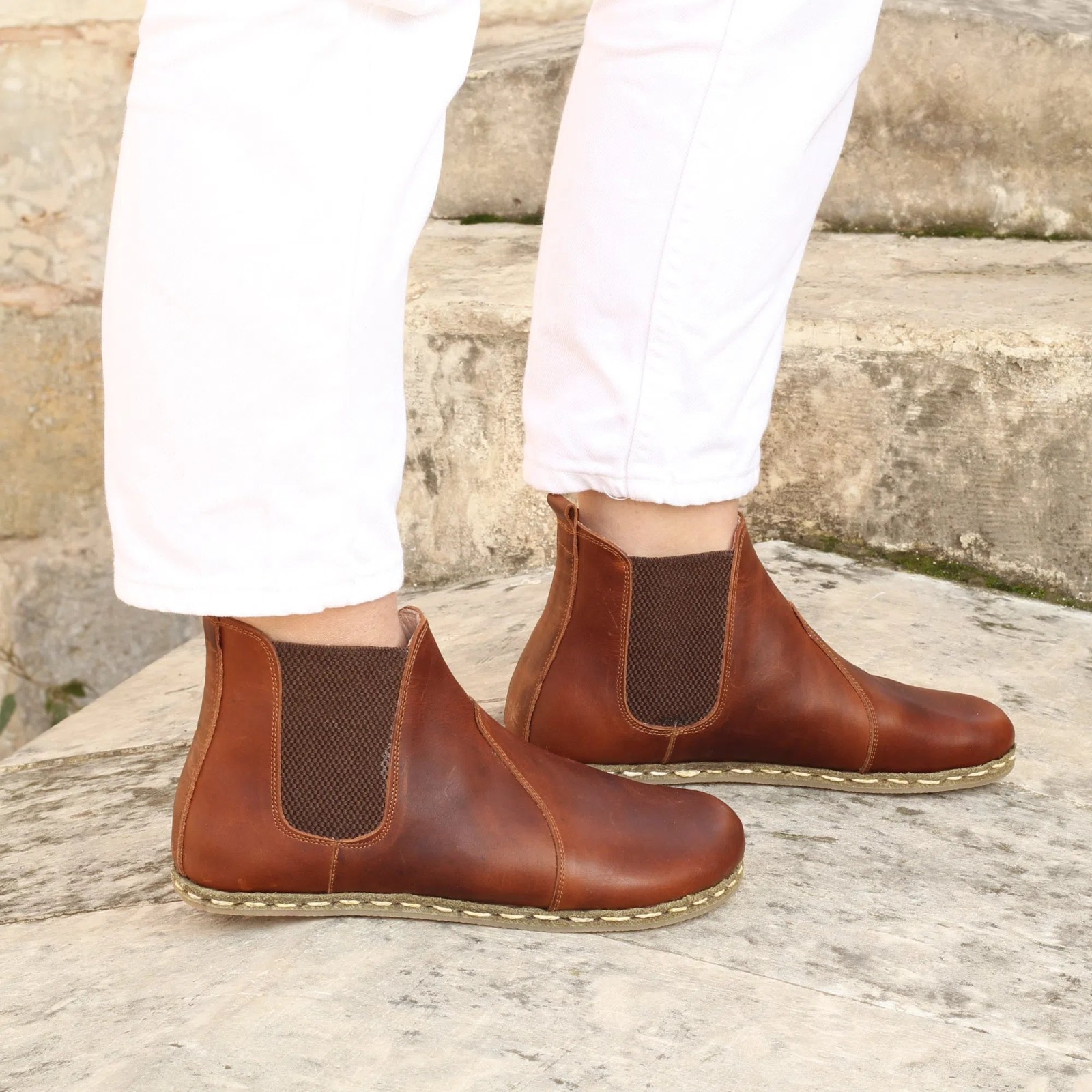 Chelsea Barefoot Boots Black Handmade Women’s