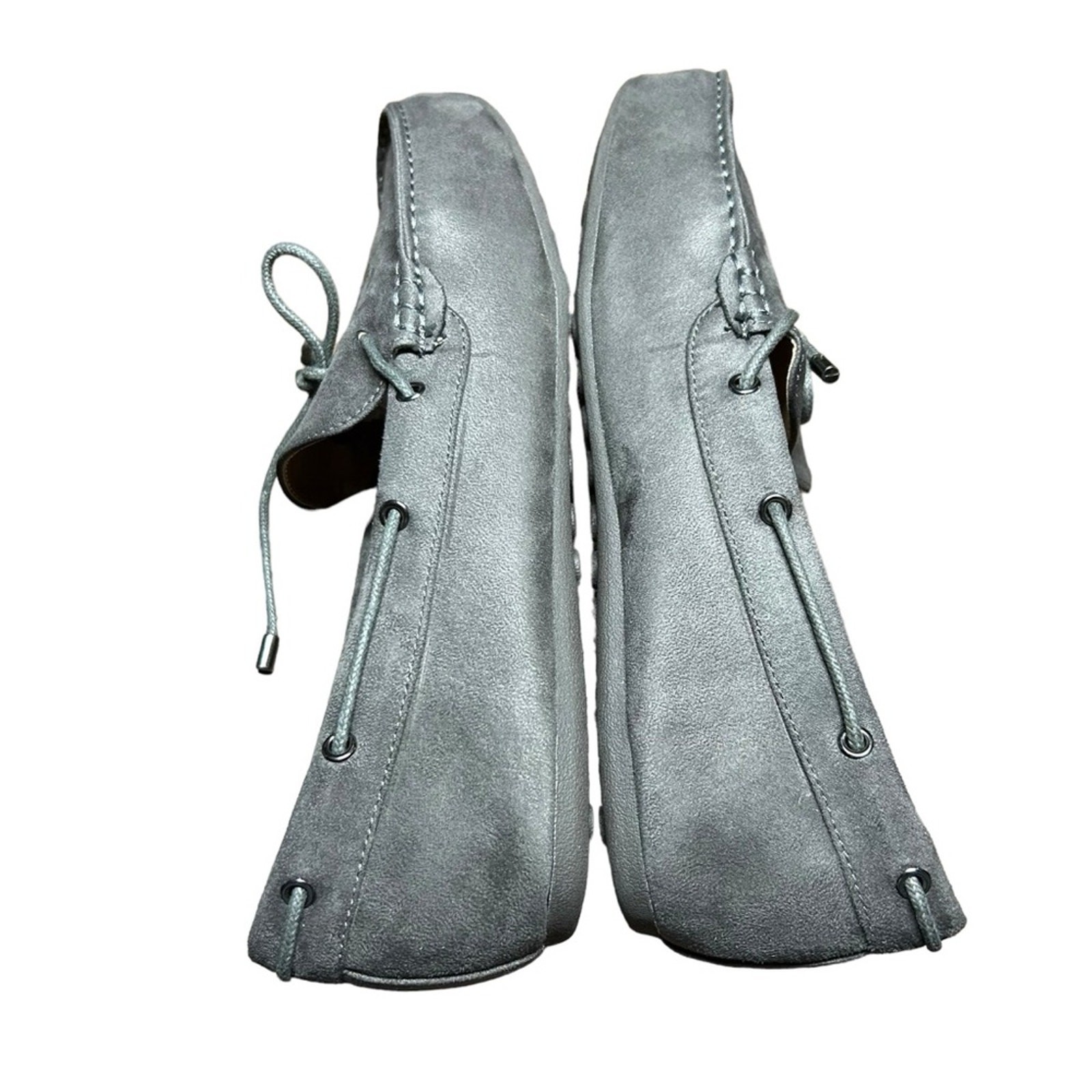 Journee Collection Thatch Classic Grey Moccasin Slip On Round Moc Toe NEW Size 9