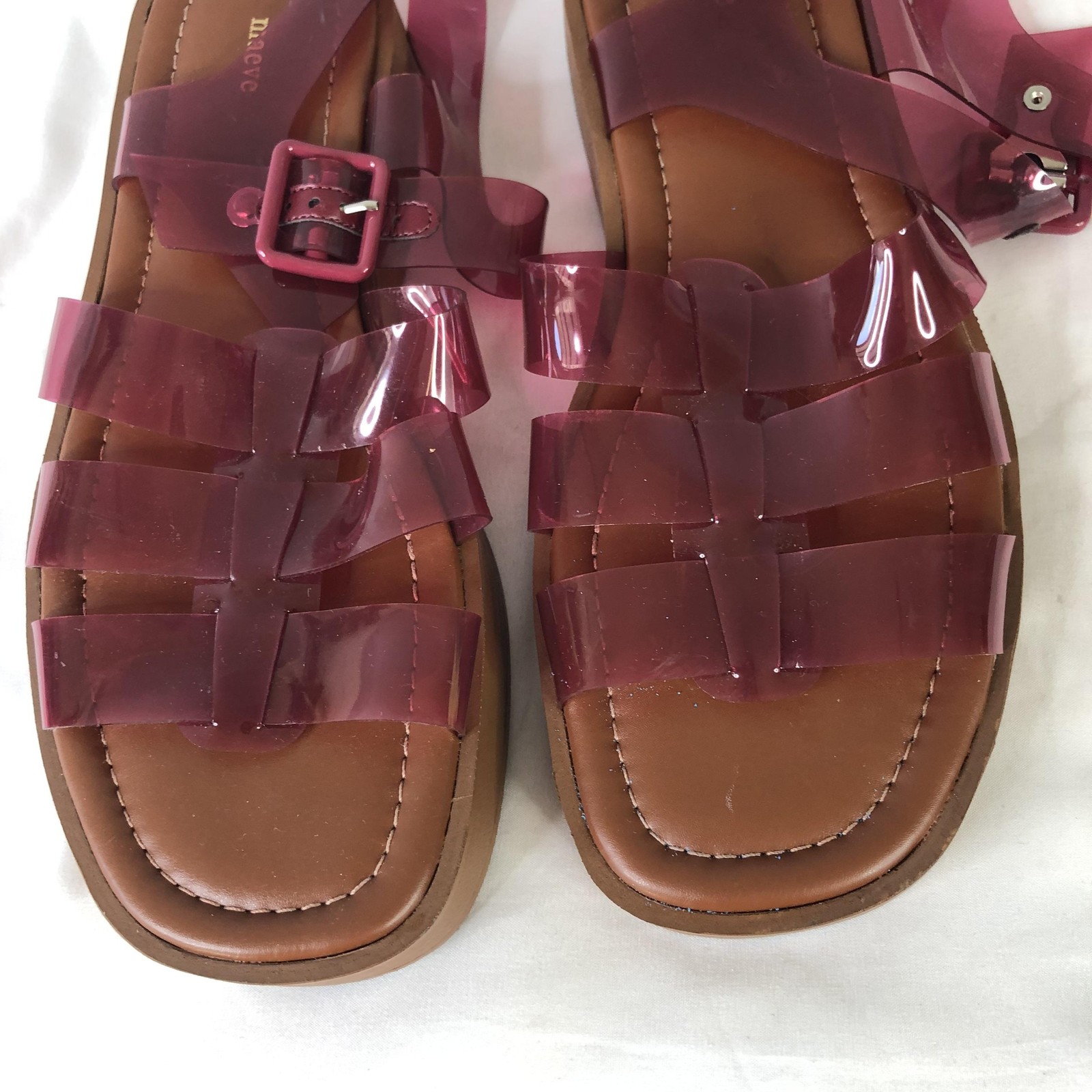 Maeve Shoes Womens Size 8.5 Pink Jelly Strappy Platform Sandals Fishermen Beach