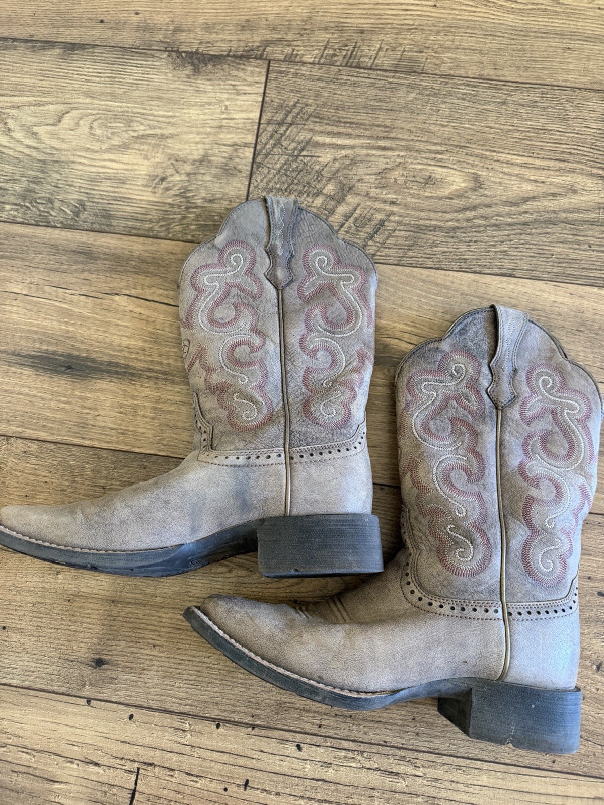 Ariat Women’s Quickdraw Western Boots Chocolate Brown, Wide Square Toe Size 7.5B