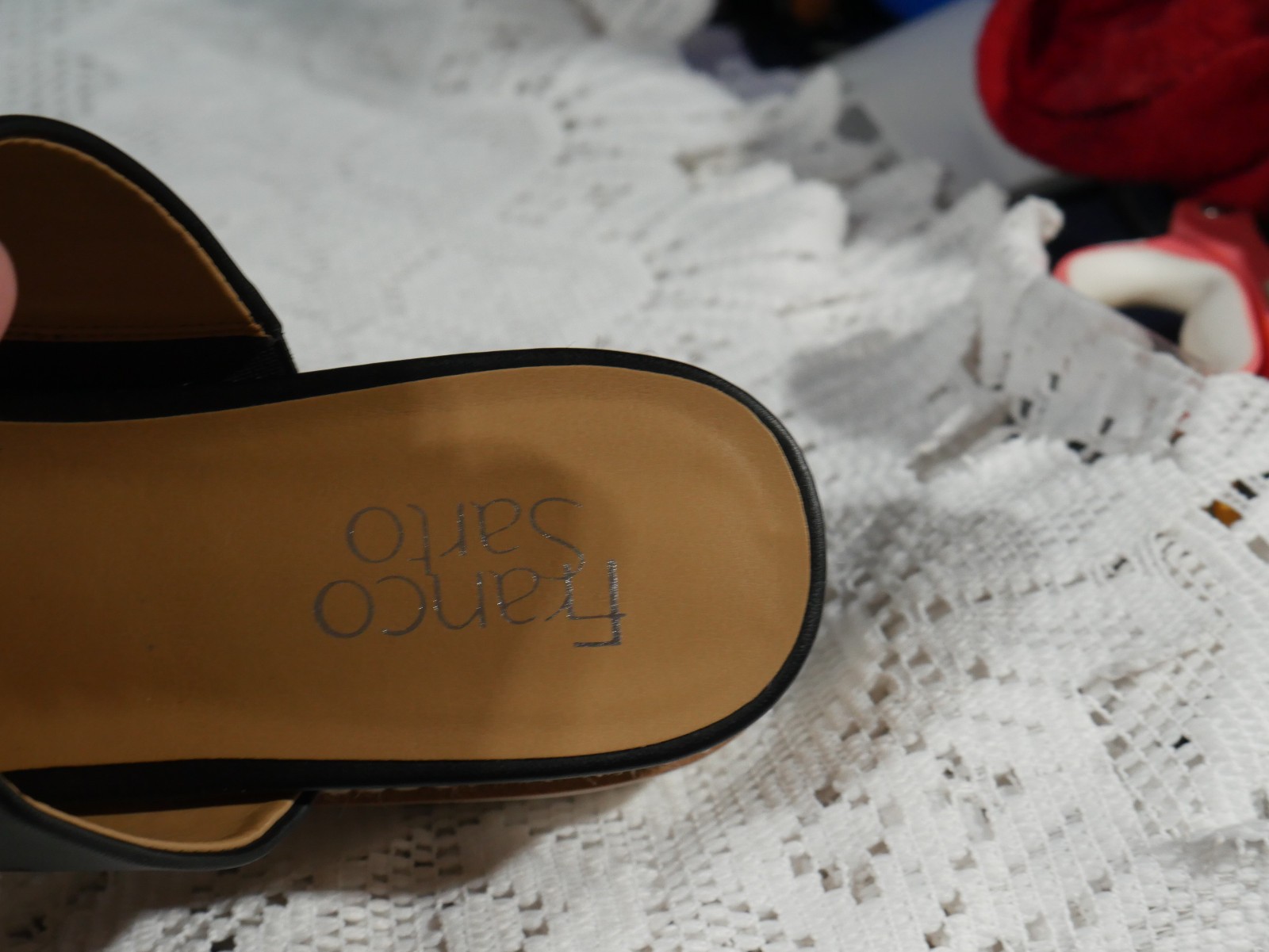 EUC FRANCO SARTO SIZE 9M ALL MAN MADE BLACK CONAN ESPADRILLE SLIDES SANDALS