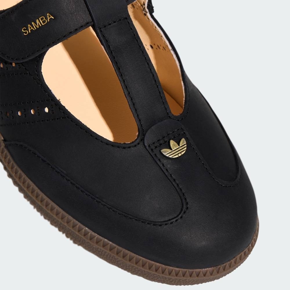 Adidas Samba Jane KJ3970 Core Black Leather T-Strap Gum Sole Women’s New Japan