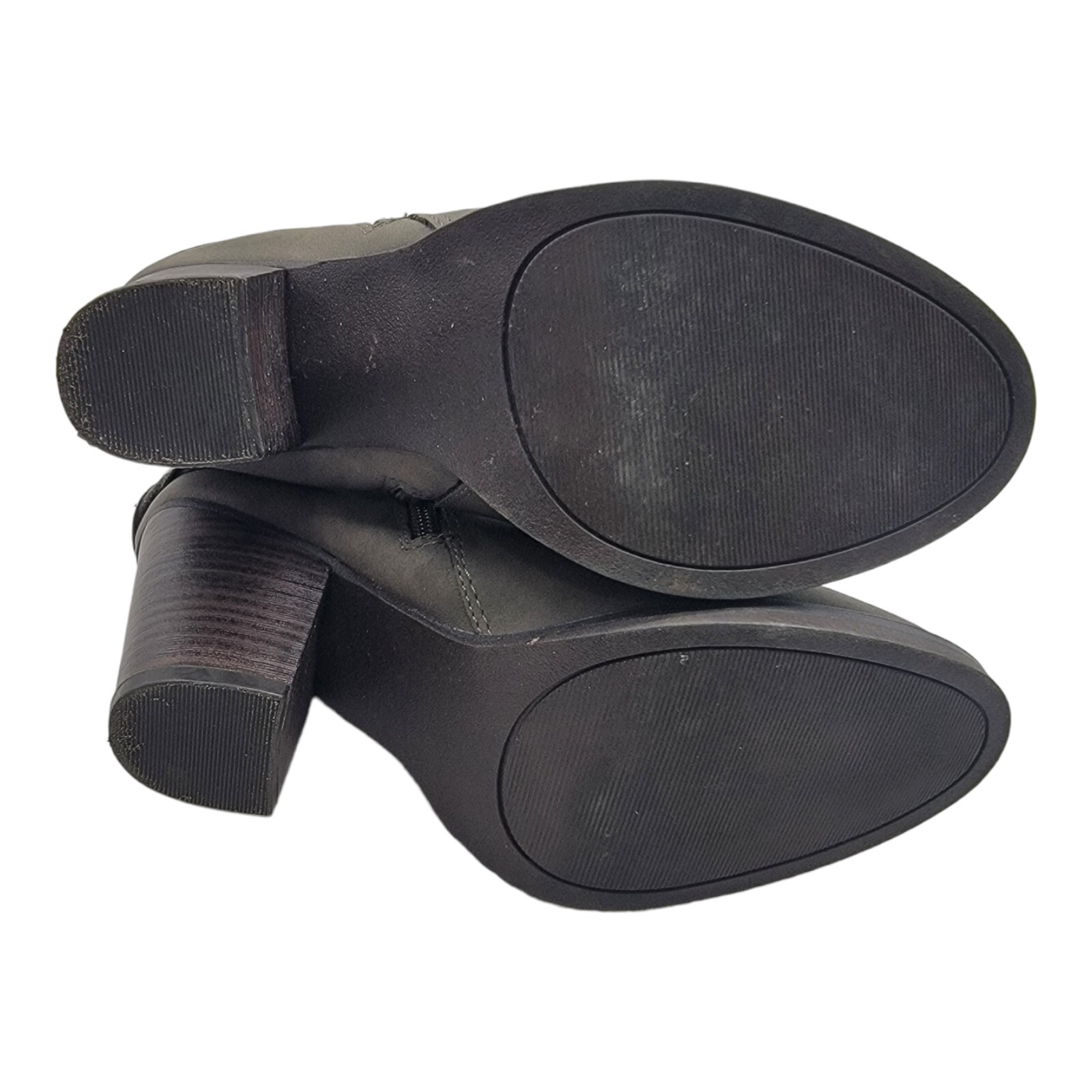 Sugar Shoes Womens 6.5 Gray SGR-Haulk PU Zipper Heels Booties Casual Party