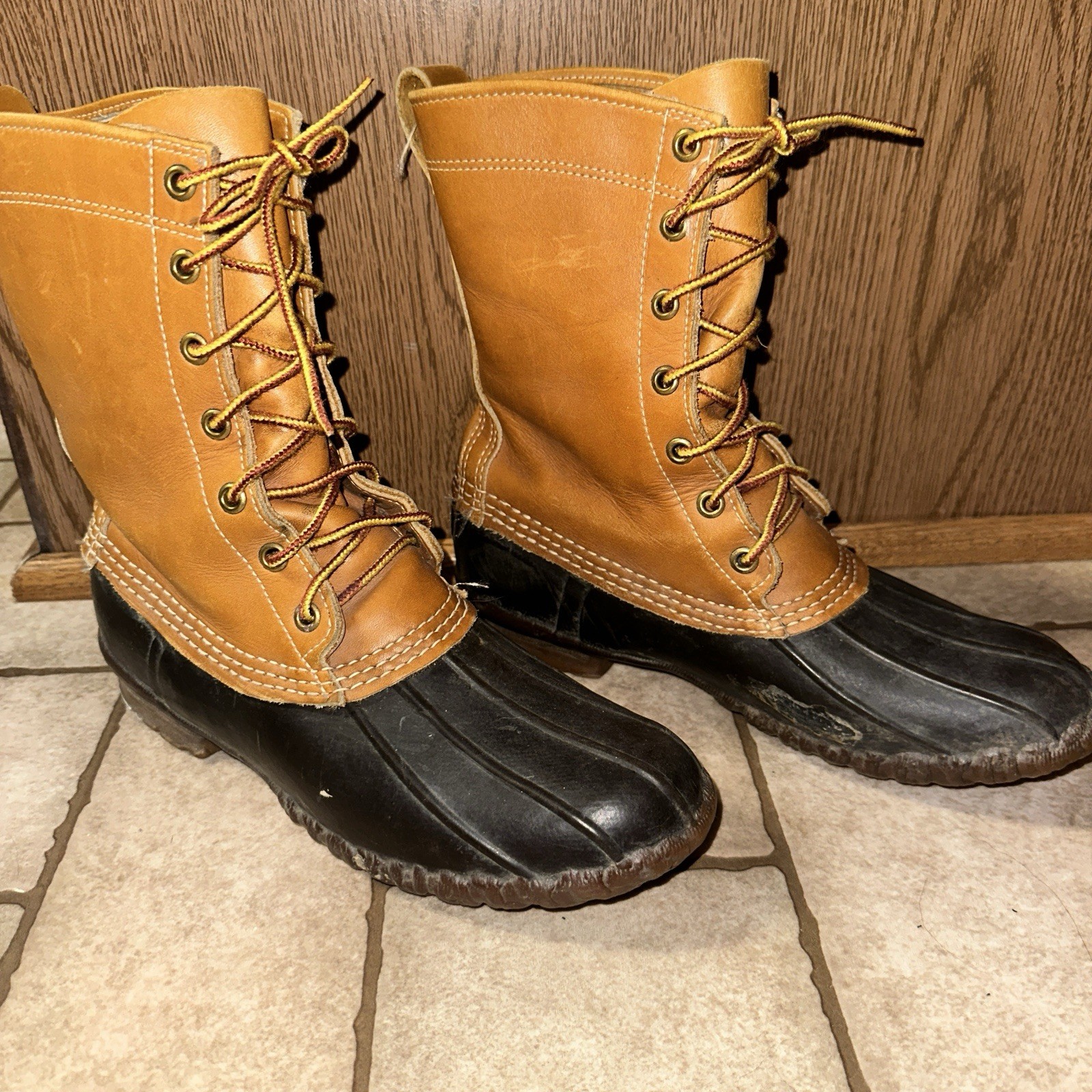 LL Bean Vtg Maine Hunting Boots Womens Size 8 Duck USA Made Snow Rain