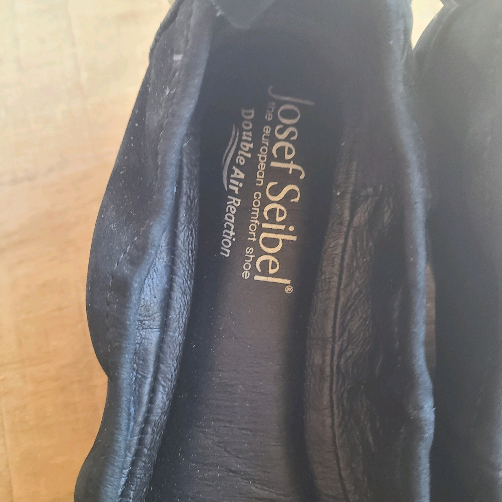 JOSEF SEIBEL Womens Shoes Black Suede PIPPA Ballet Flat Slip On Comfort 37 6-6.5