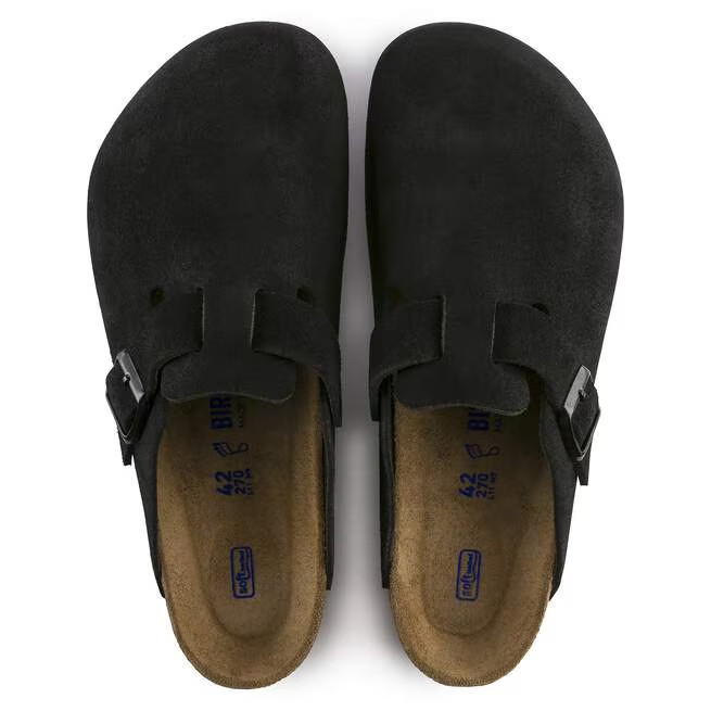 NEW W/BOX! Birkenstock Boston Suede Leather Soft Footbed Clog Shoes