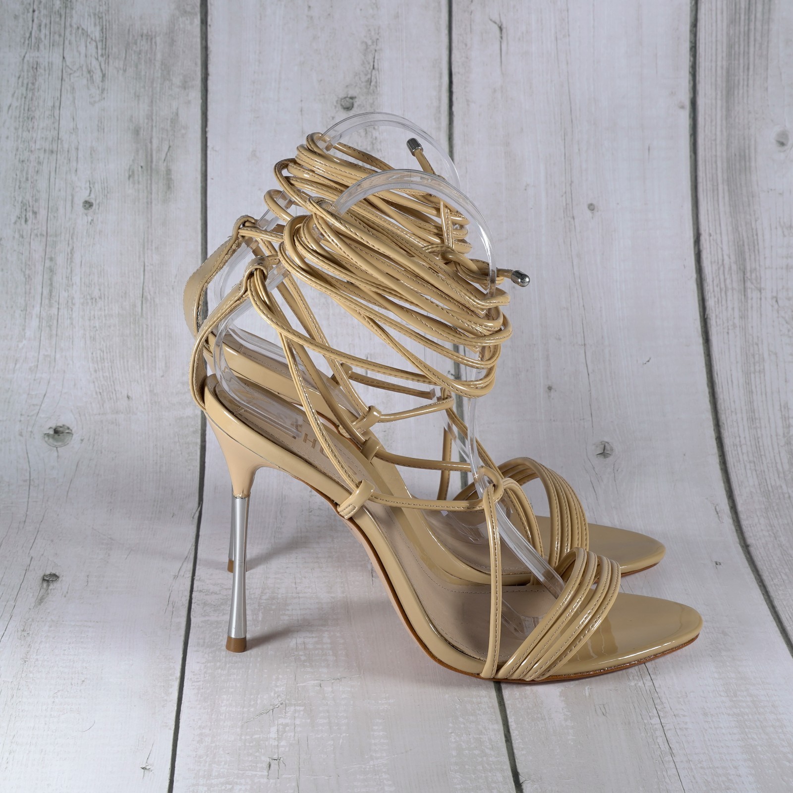 SCHUTZ Adeline Light Nude High Sandals 8.5 M