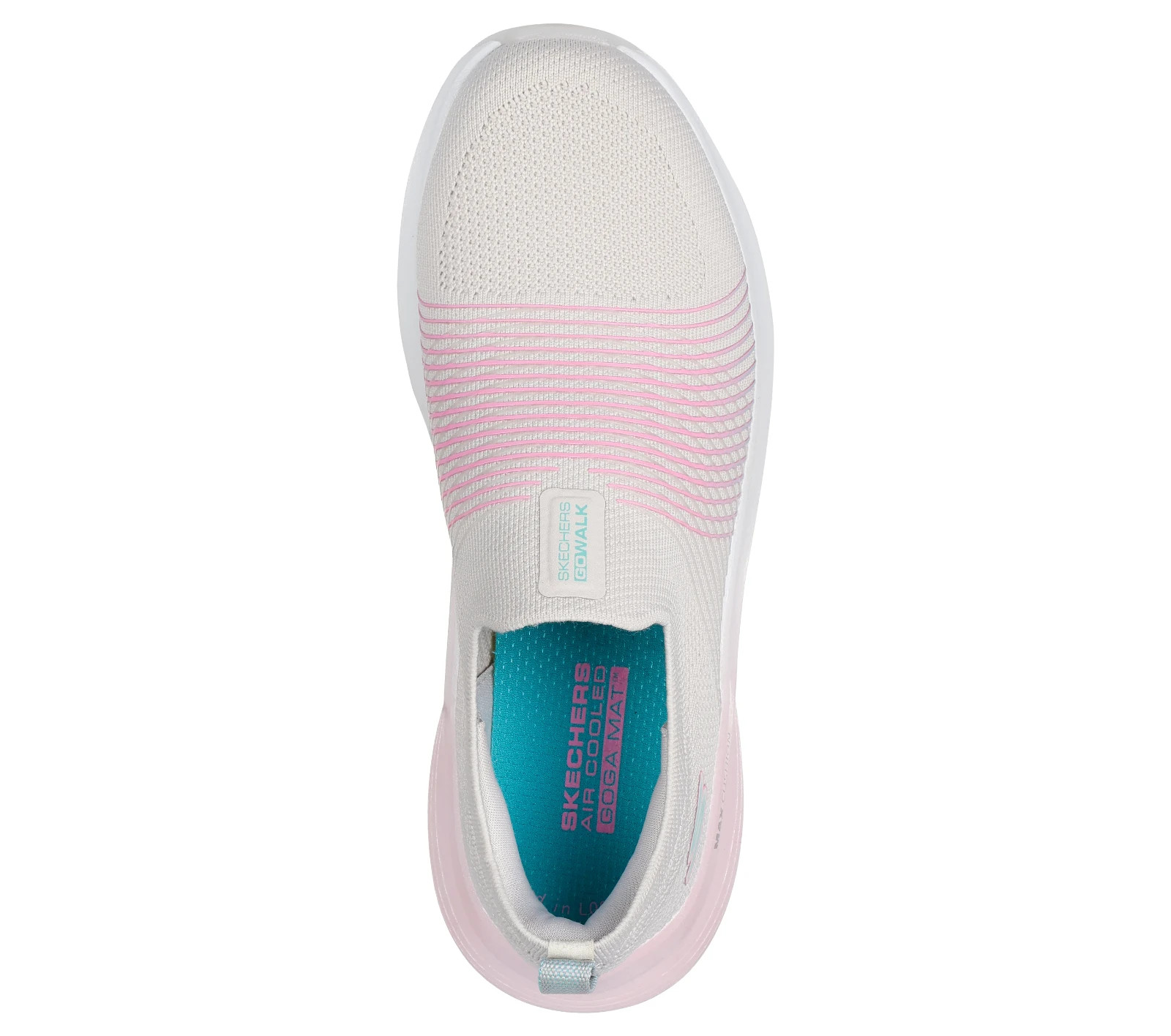 Skechers Shoes Max Cushion Women Go Walk Soft Comfort SlipOn Natural Pink 125052