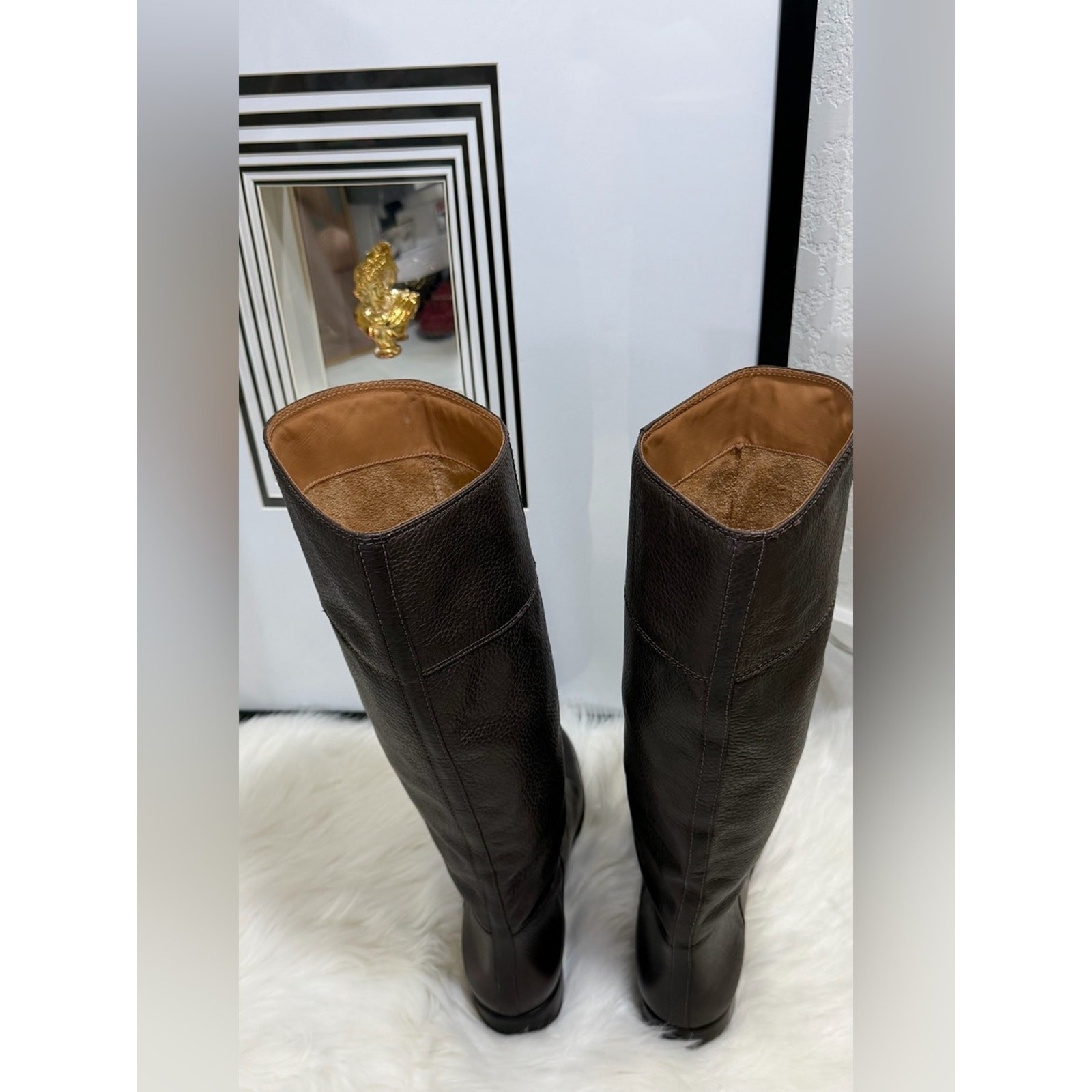 Vero Cuoio Leather Riding Boots Brown Womens | Size US 8.5