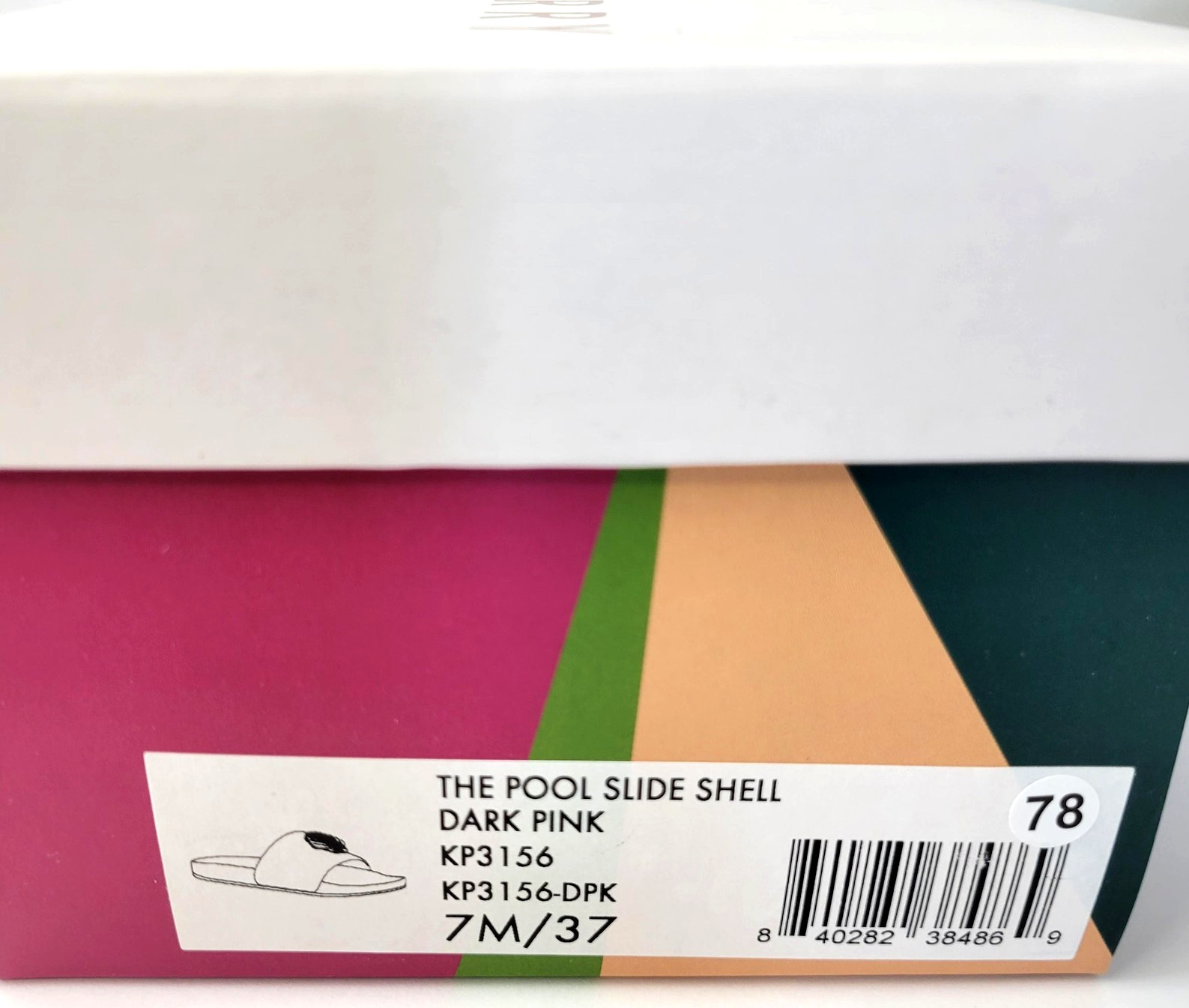 Katy Perry Pool Slide Shell Shoes Womens Size 7M Dark Pink Gold Seashell Sandals